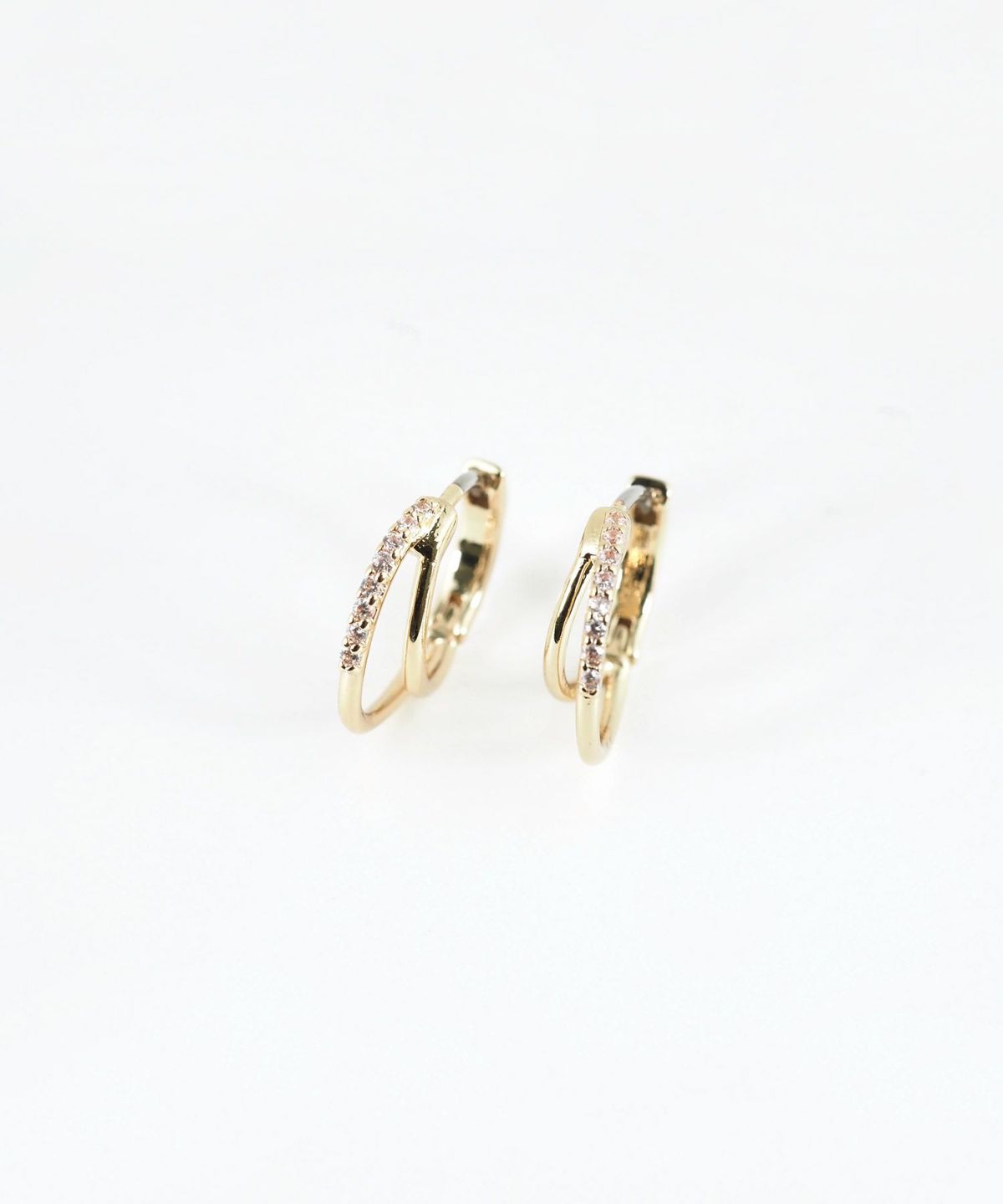 ナローダブルフープステンレスポストピアス