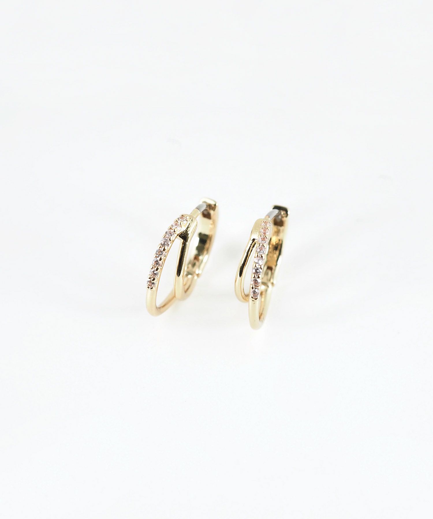 ナローダブルフープステンレスポストピアス