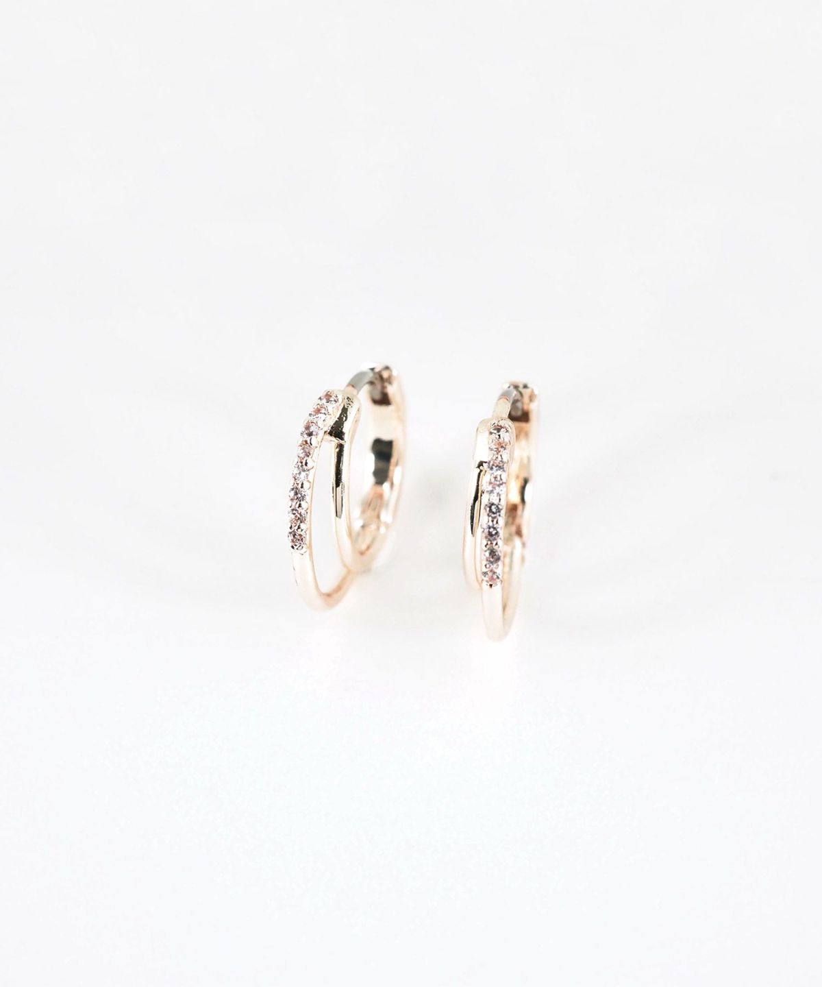 ナローダブルフープステンレスポストピアス