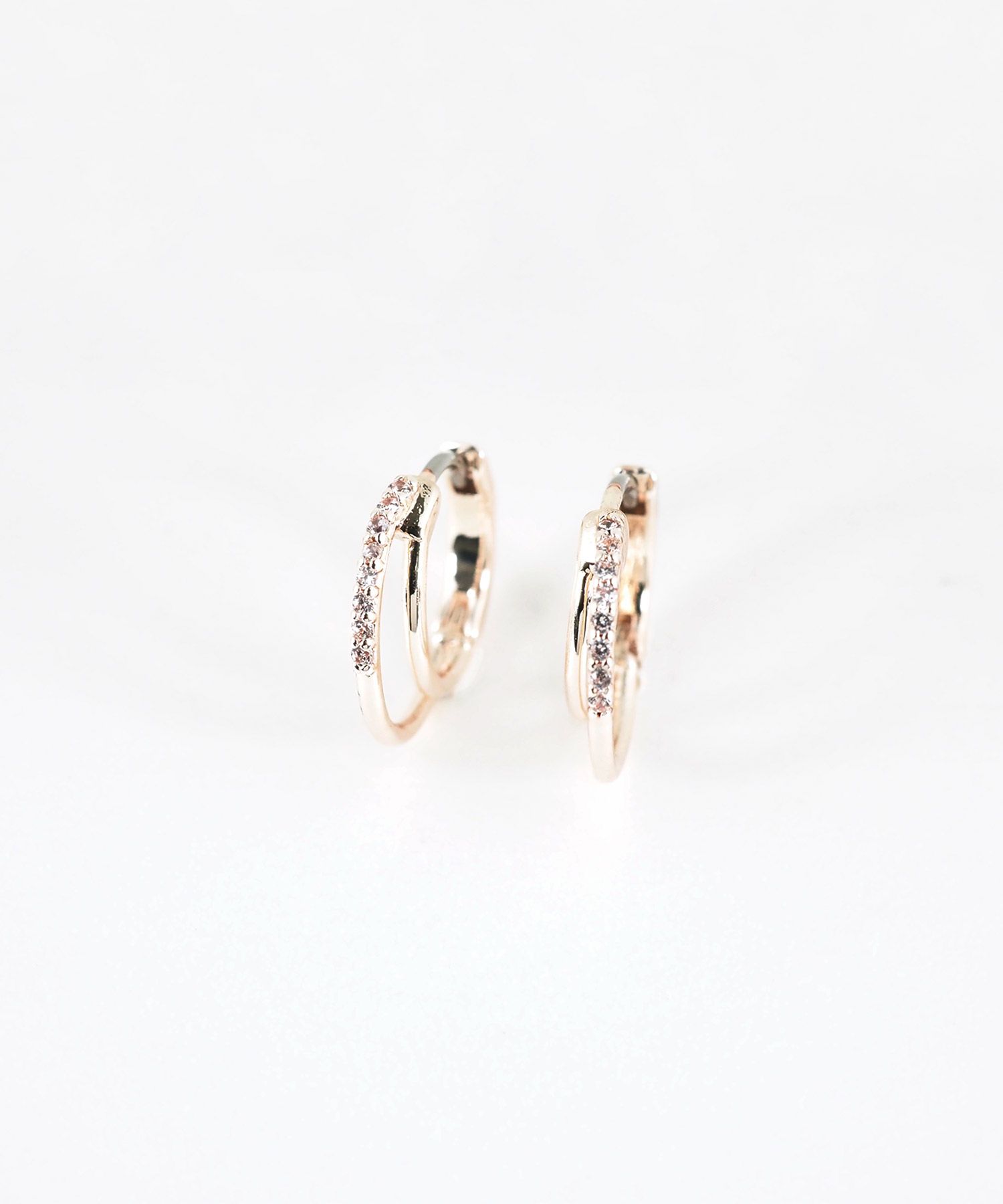 ナローダブルフープステンレスポストピアス