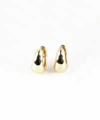 ボトムボリュームフープステンレスポストピアス