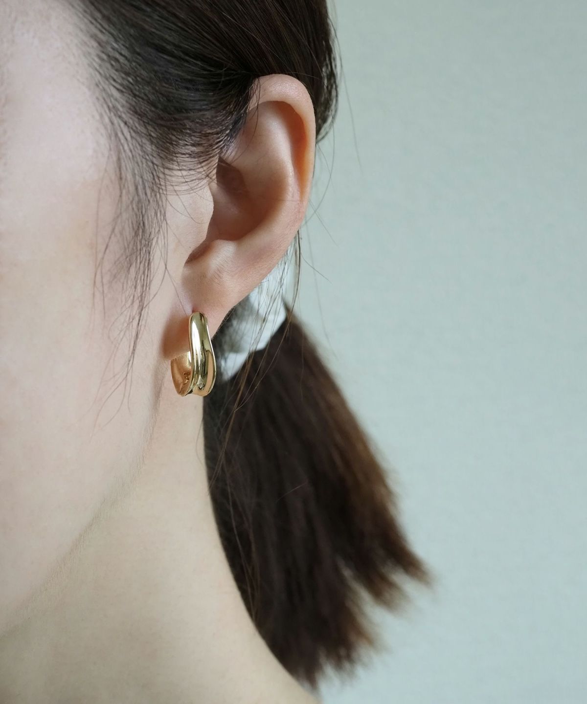 ワープワイドフープステンレスポストピアス