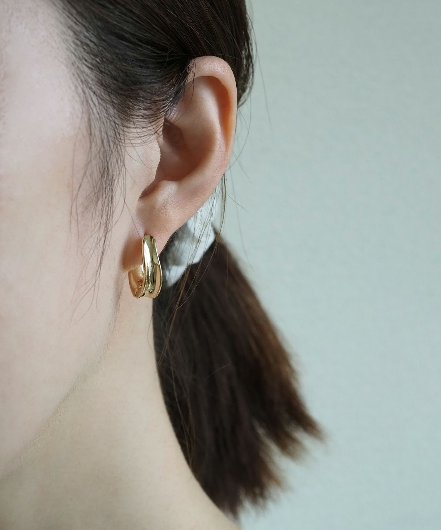 ワープワイドフープステンレスポストピアス