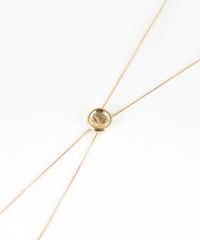 ラウンドプレートループタイネックレス