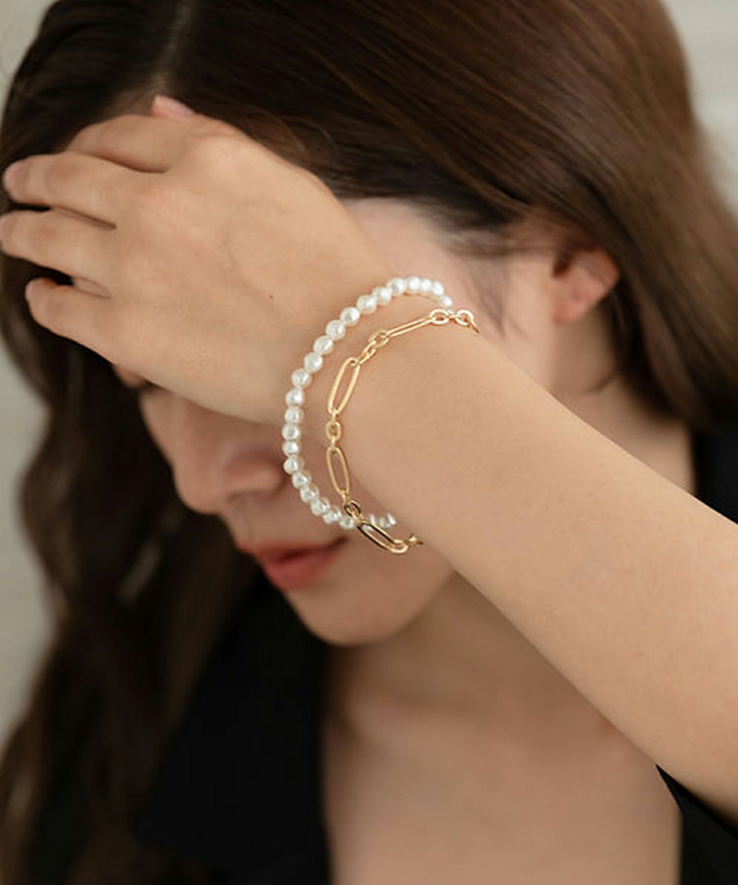 パールチェーンブレスレット