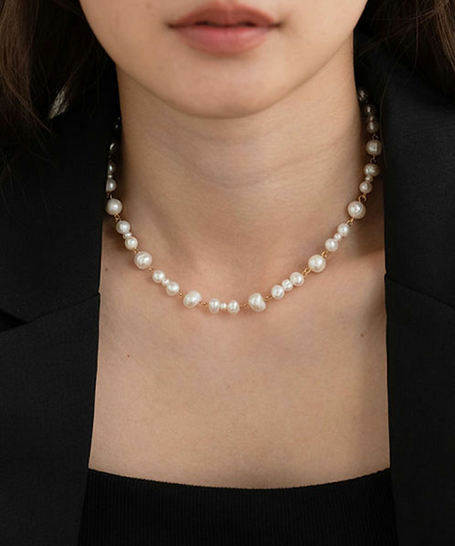 淡水パールチェーンネックレス
