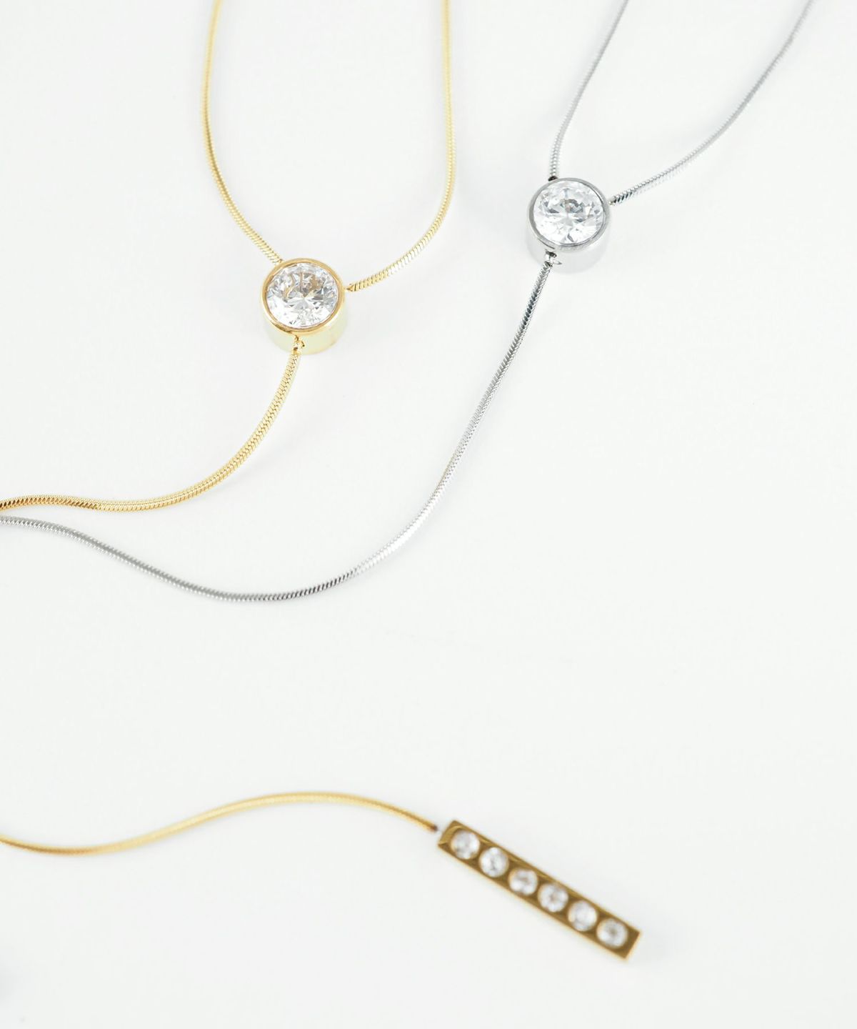 ラウンドY字サージカルステンレスネックレス