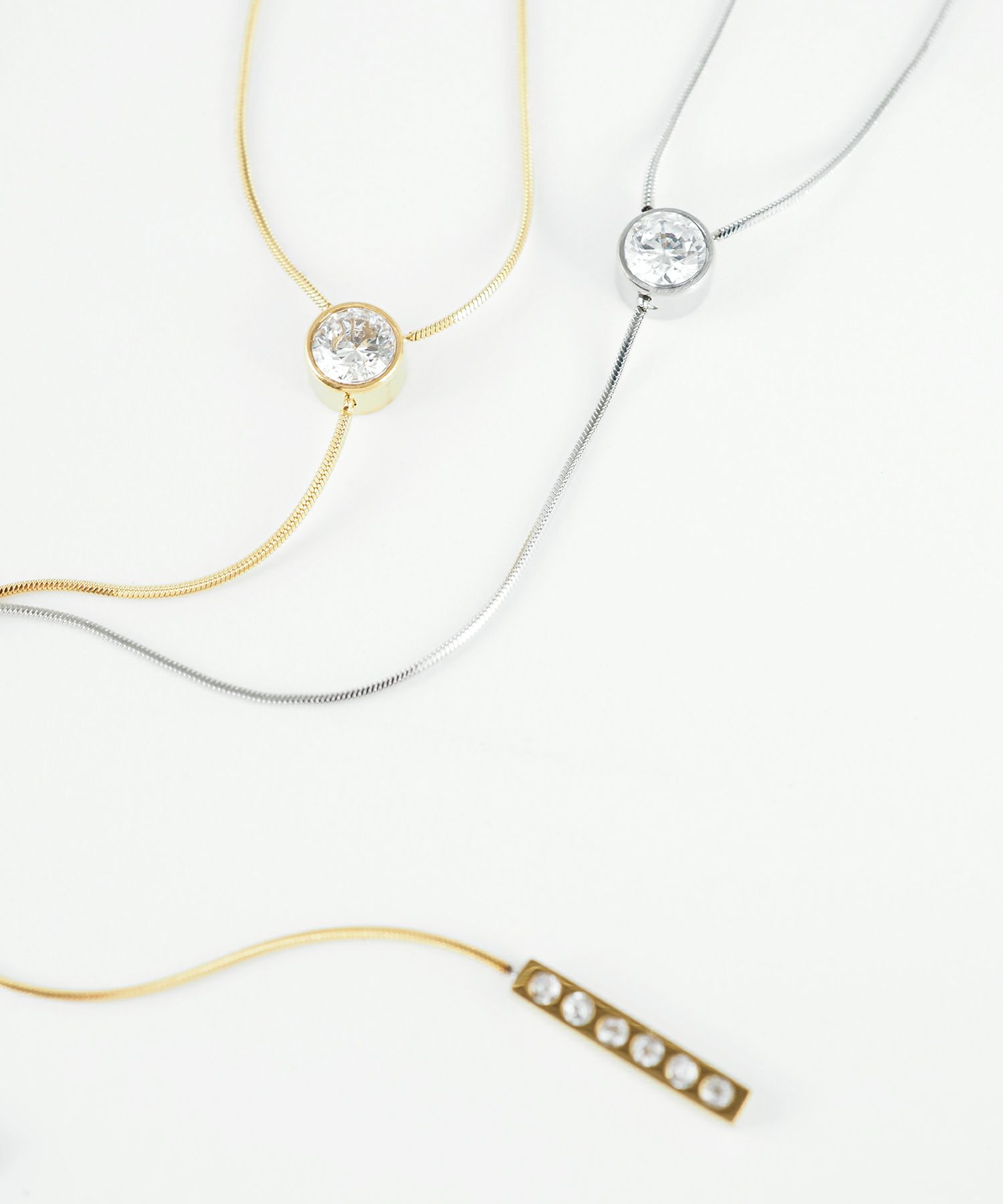 ラウンドY字サージカルステンレスネックレス