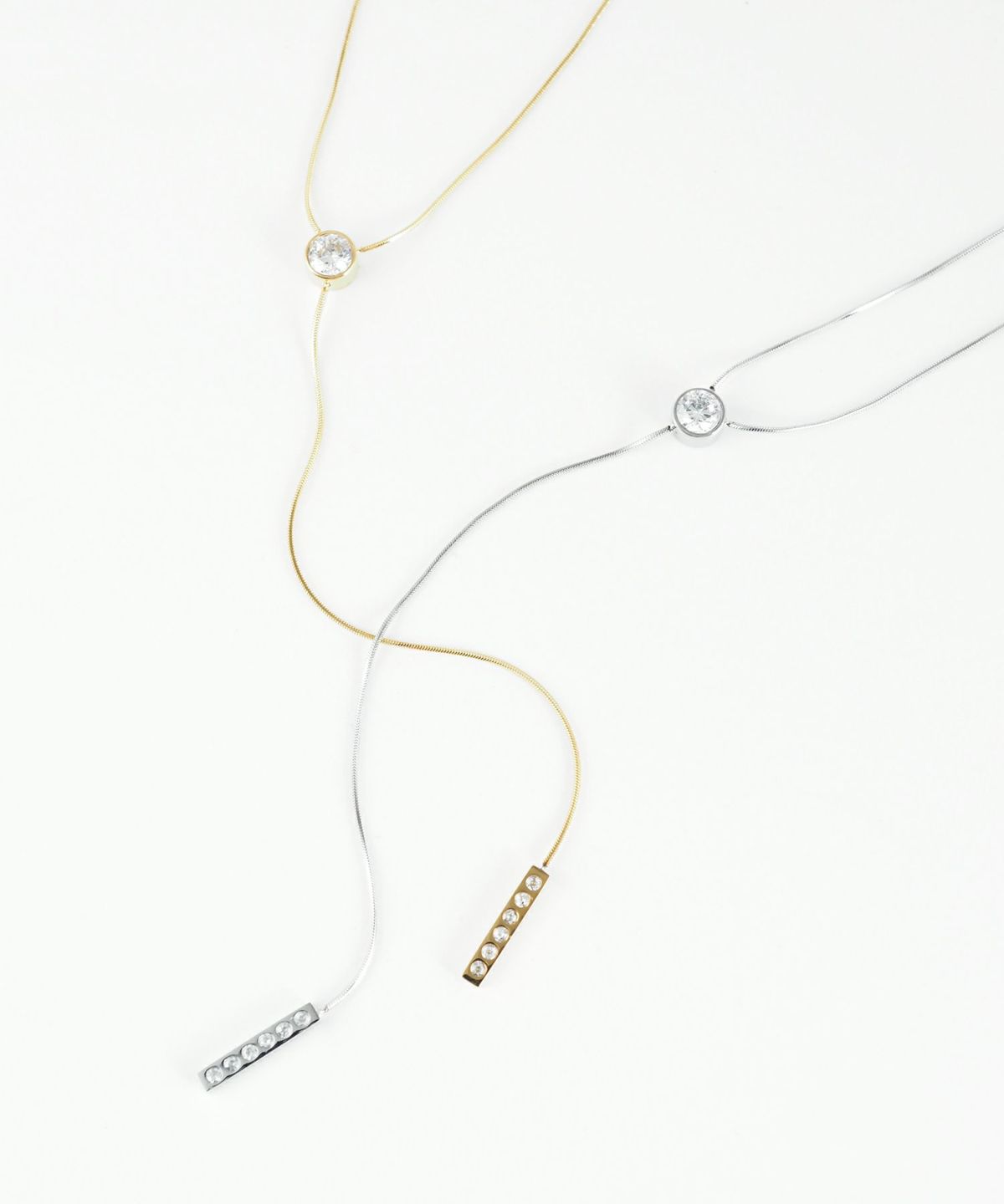 ラウンドY字サージカルステンレスネックレス