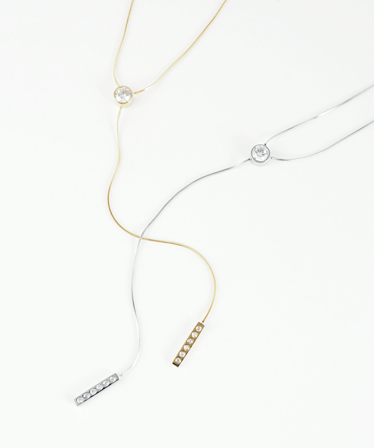 ラウンドY字サージカルステンレスネックレス