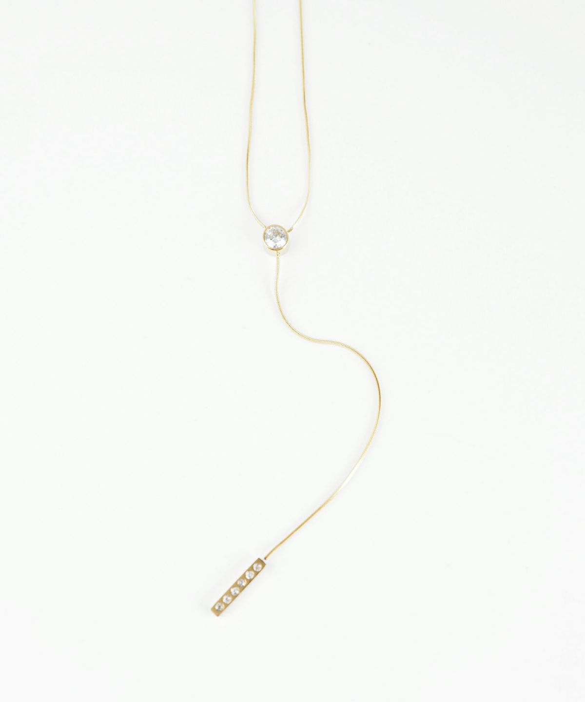 ラウンドY字サージカルステンレスネックレス