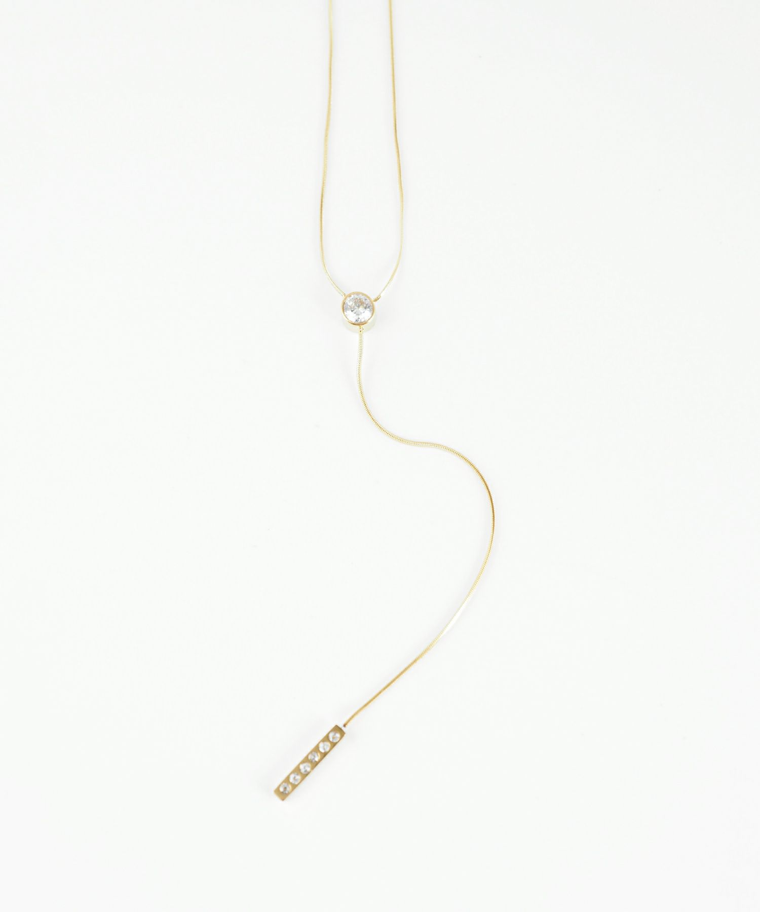 ラウンドY字サージカルステンレスネックレス