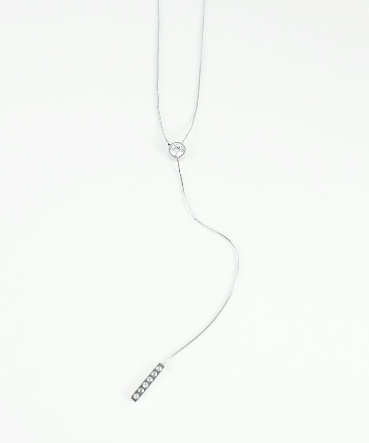 ラウンドY字サージカルステンレスネックレス