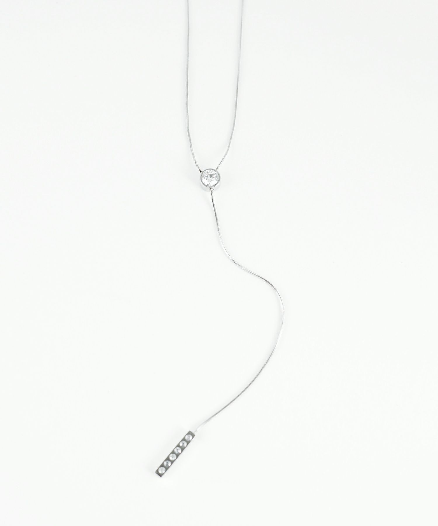 ラウンドY字サージカルステンレスネックレス