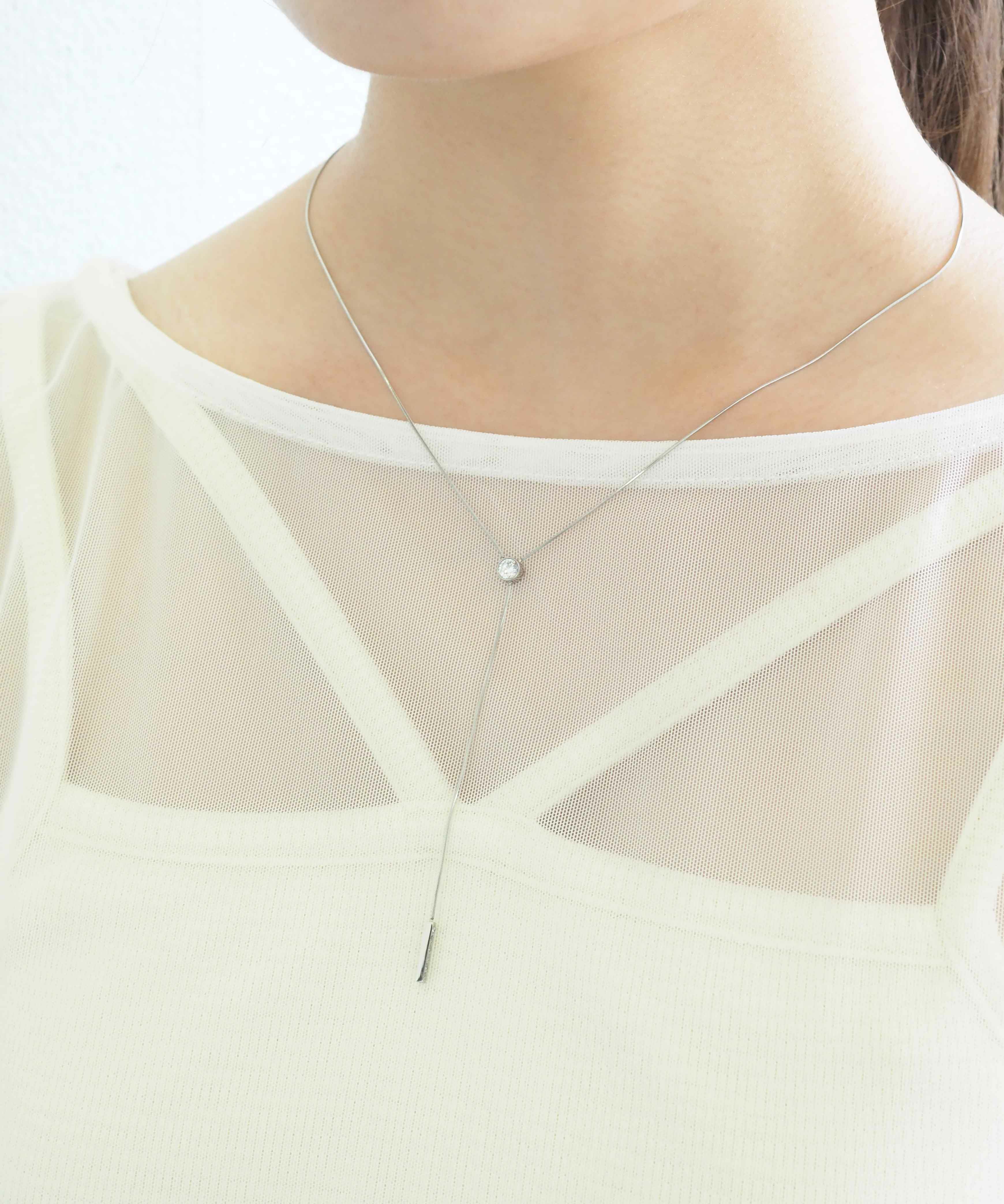 ラウンドY字サージカルステンレスネックレス