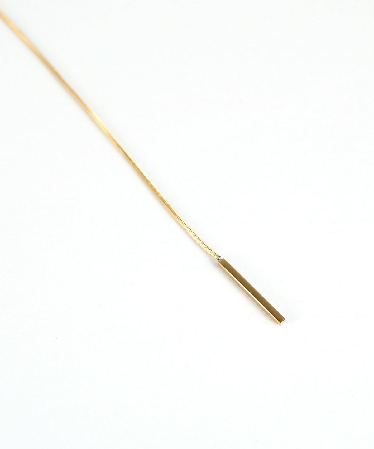 パヴェバーY字サージカルステンレスネックレス