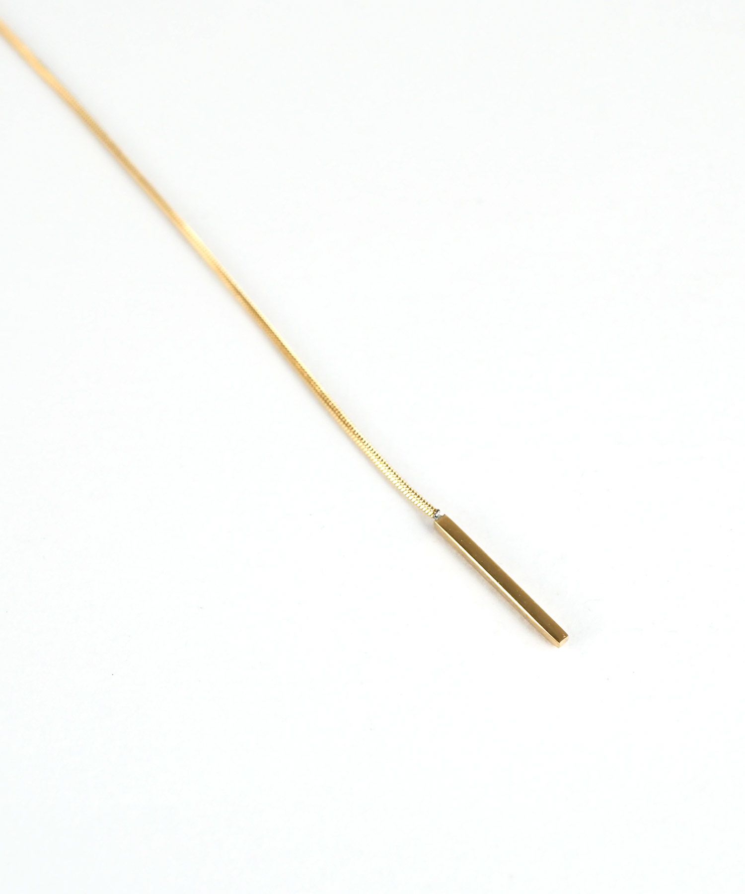 パヴェバーY字サージカルステンレスネックレス