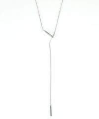 パヴェバーY字サージカルステンレスネックレス