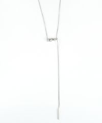 ビジューバーY字サージカルステンレスネックレス