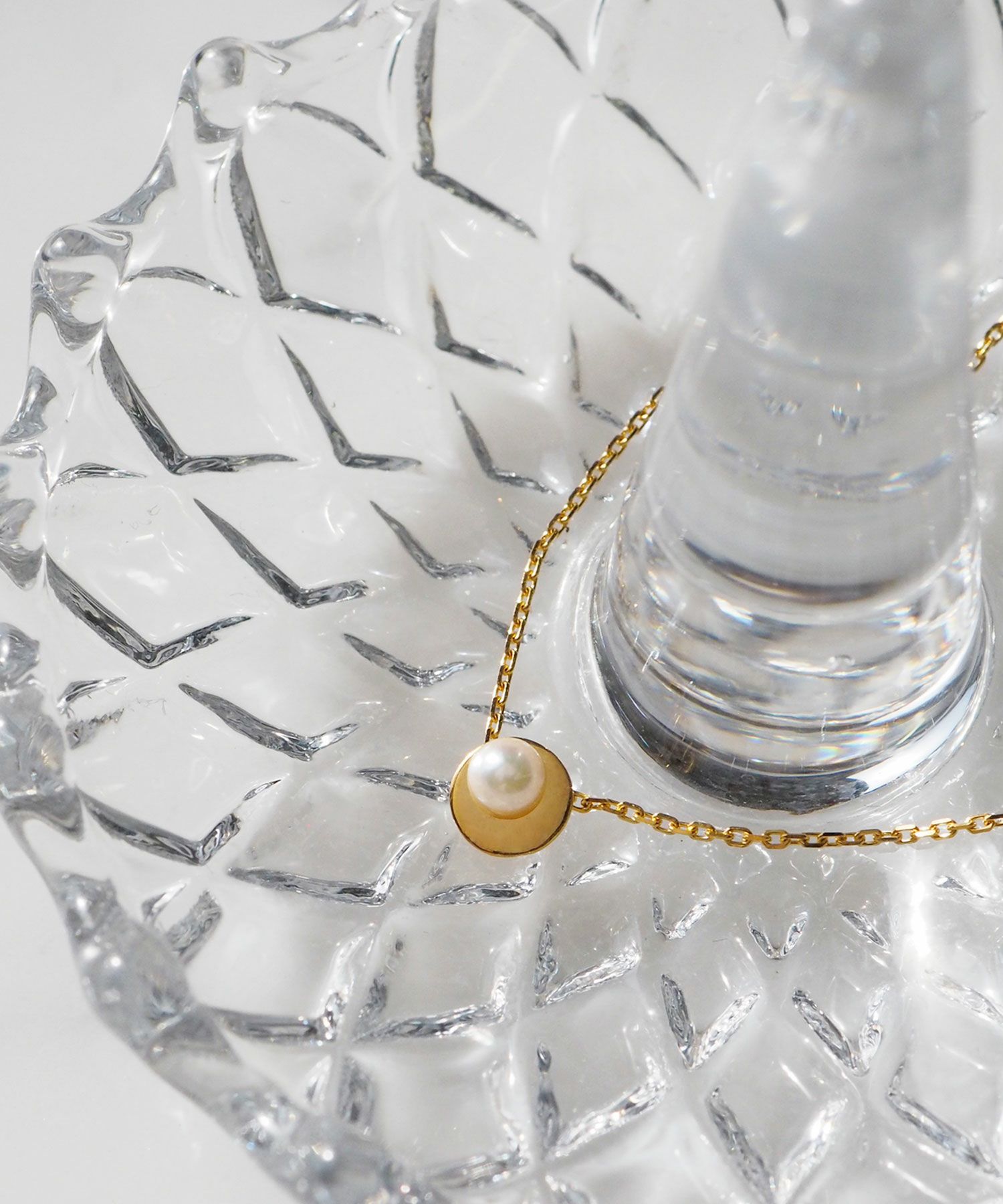 [SV925]アコヤパールプレートネックレス