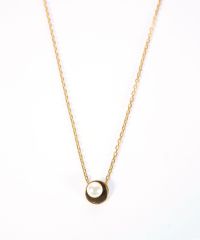 [SV925]アコヤパールプレートネックレス