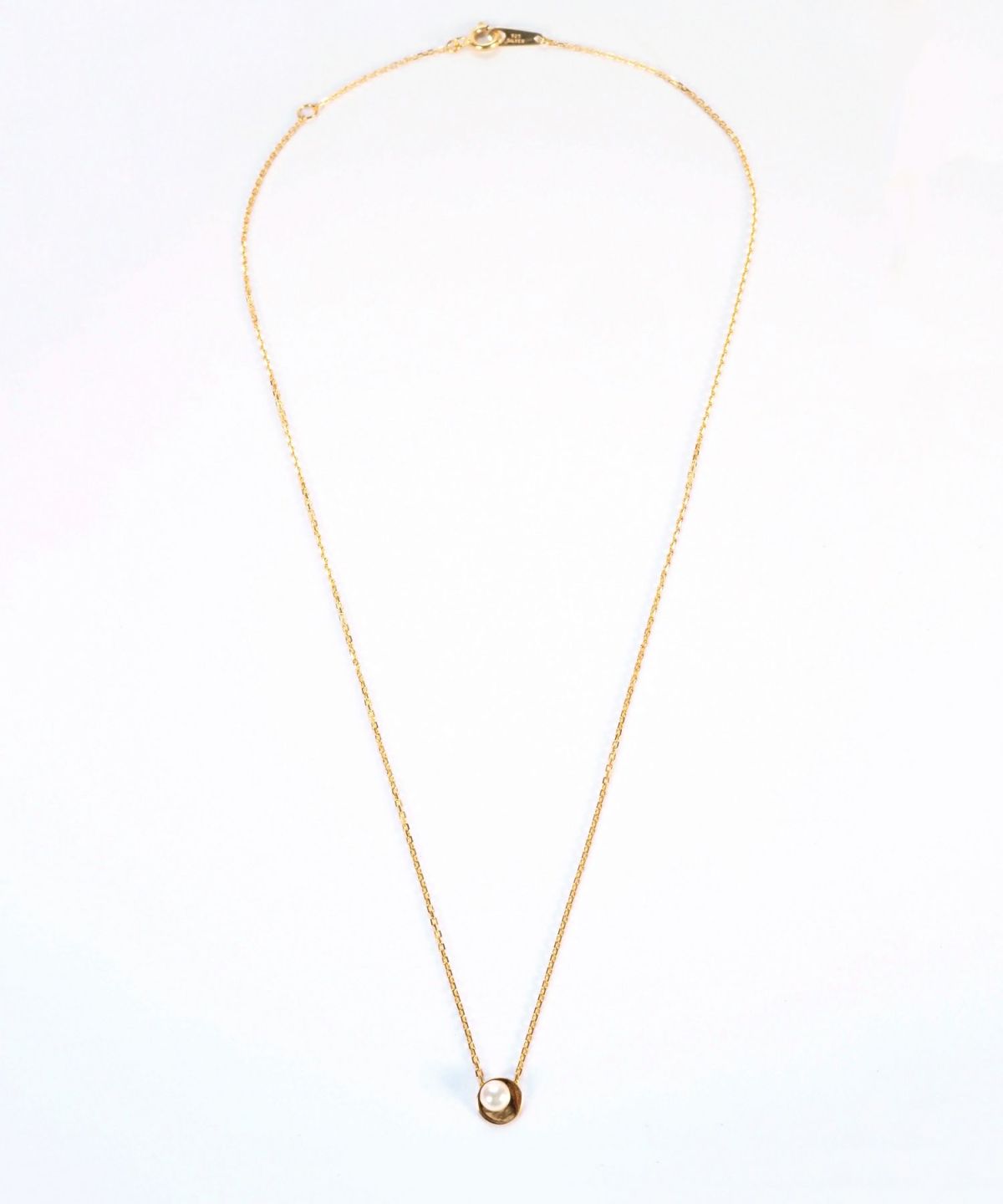 [SV925]アコヤパールプレートネックレス