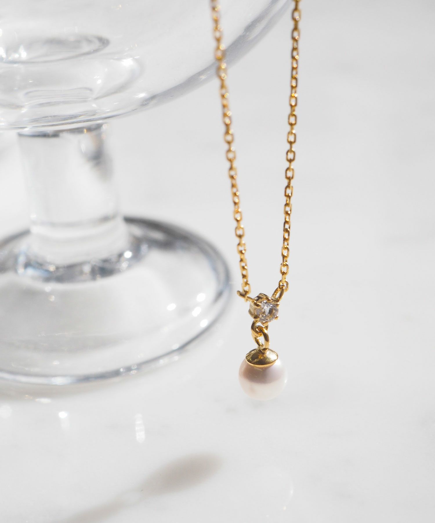 [SV925]アンビジューアコヤパールネックレス