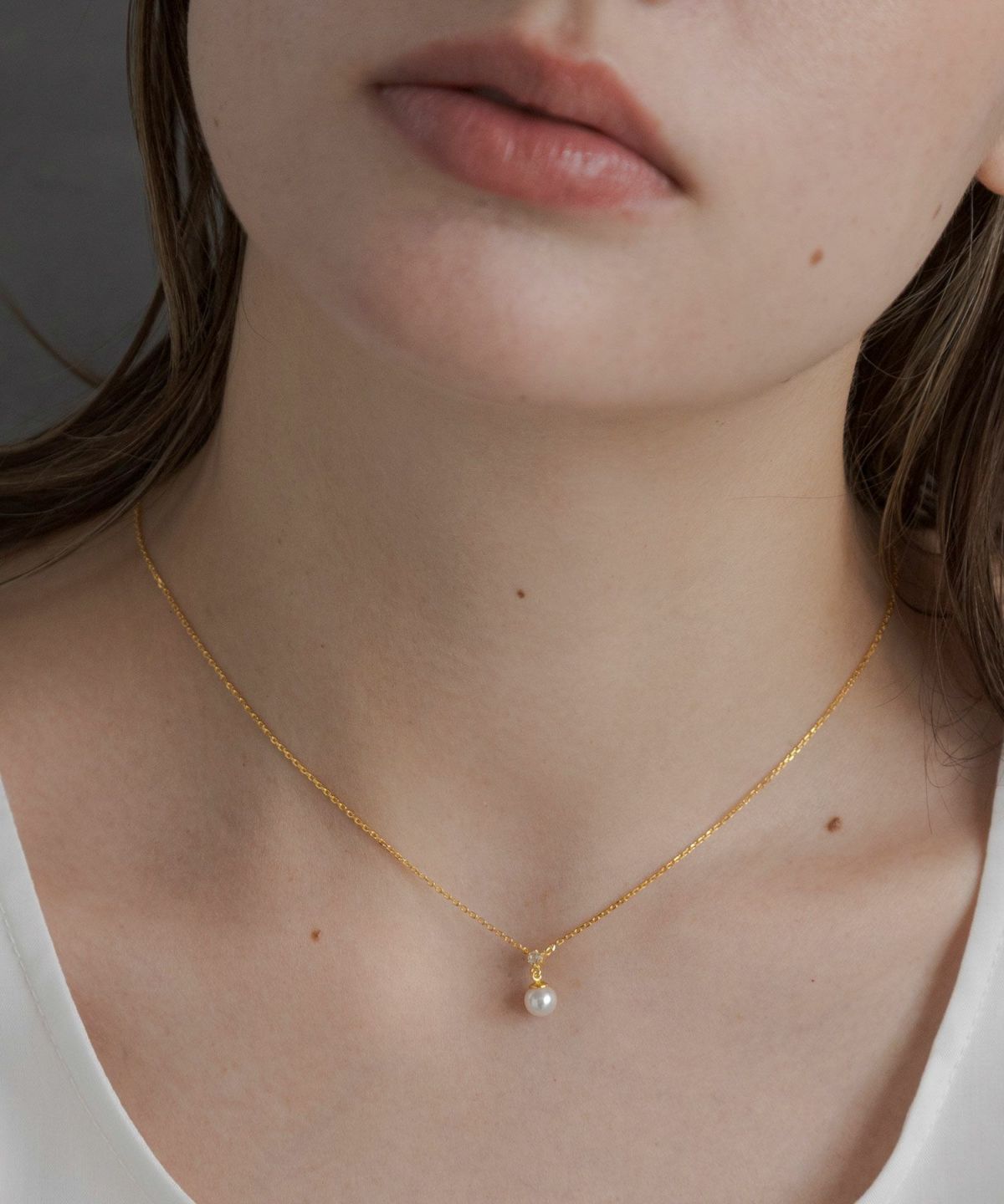 [SV925]アンビジューアコヤパールネックレス