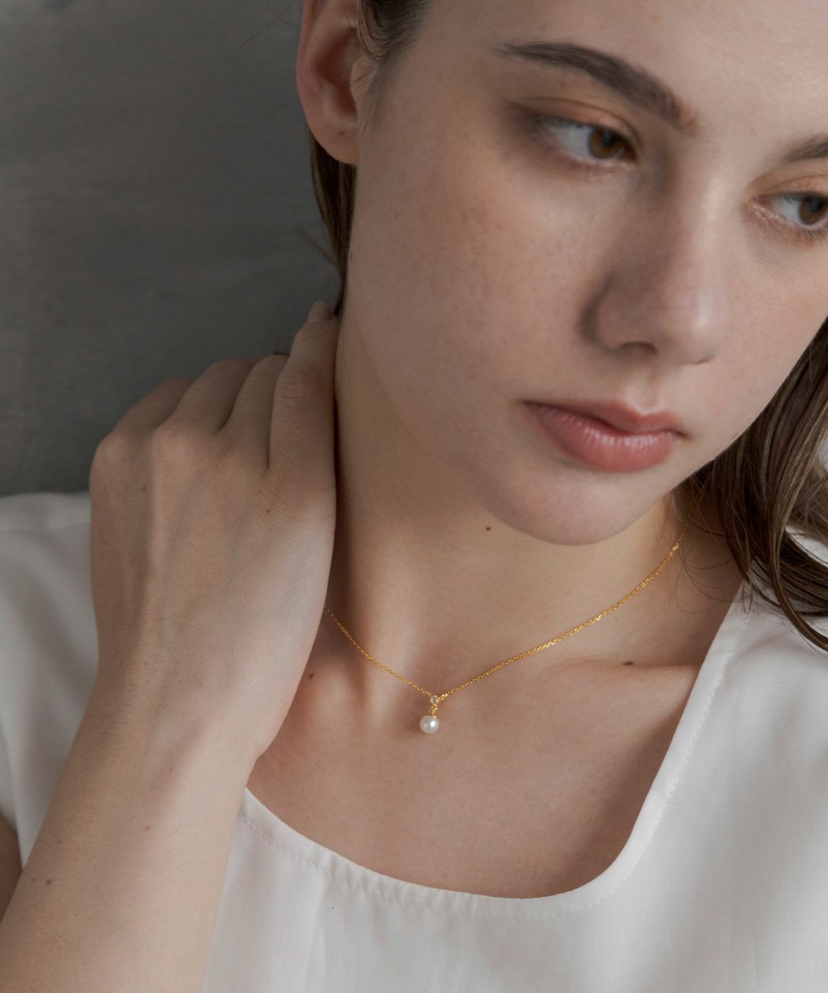 [SV925]アンビジューアコヤパールネックレス