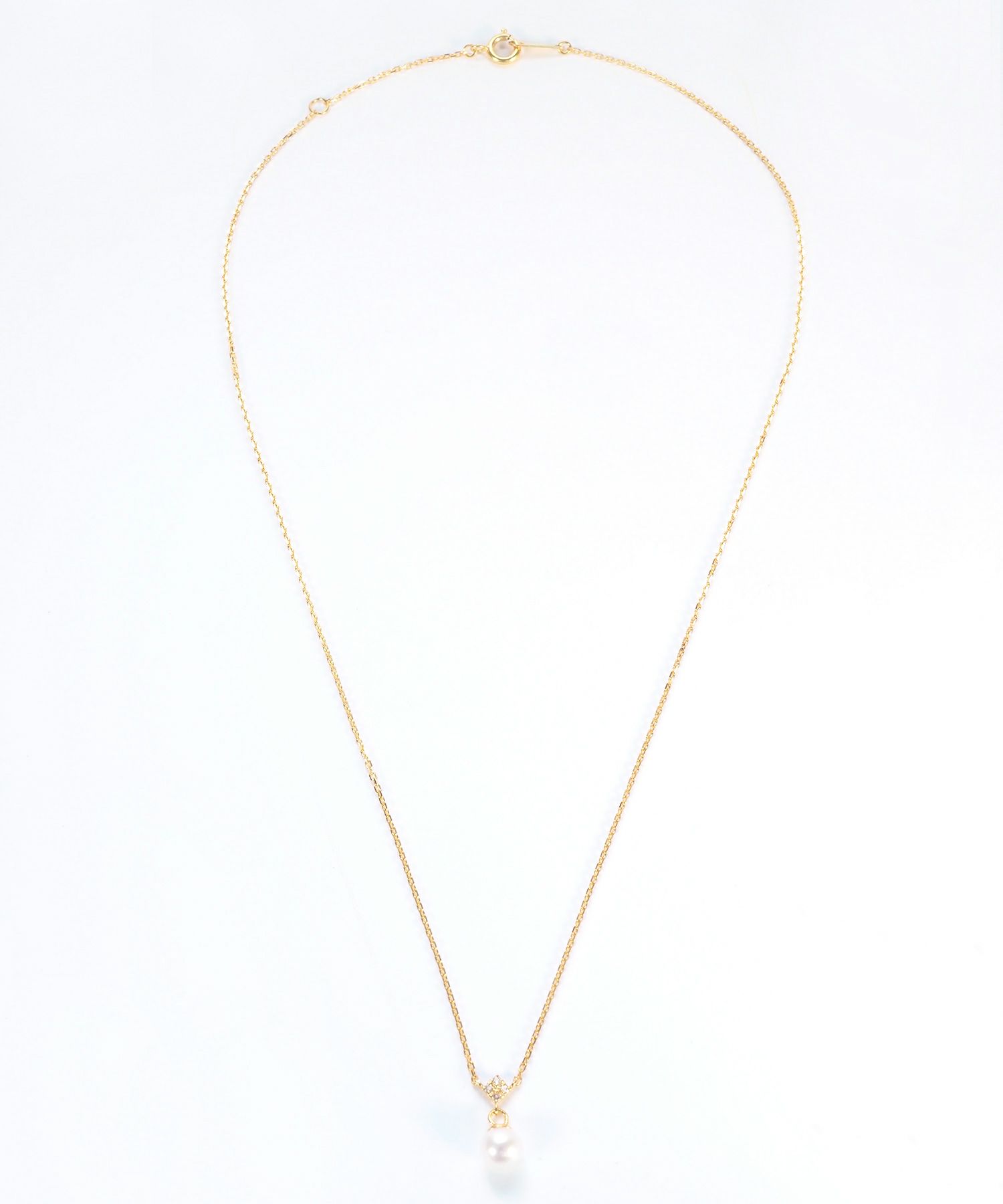 [SV925]キャトルビジューアコヤパールネックレス