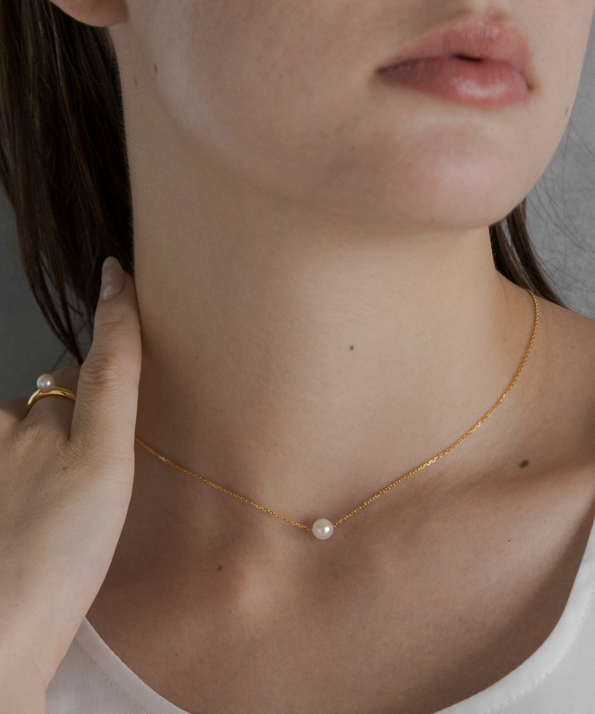 [SV925]アコヤパールスルーネックレス