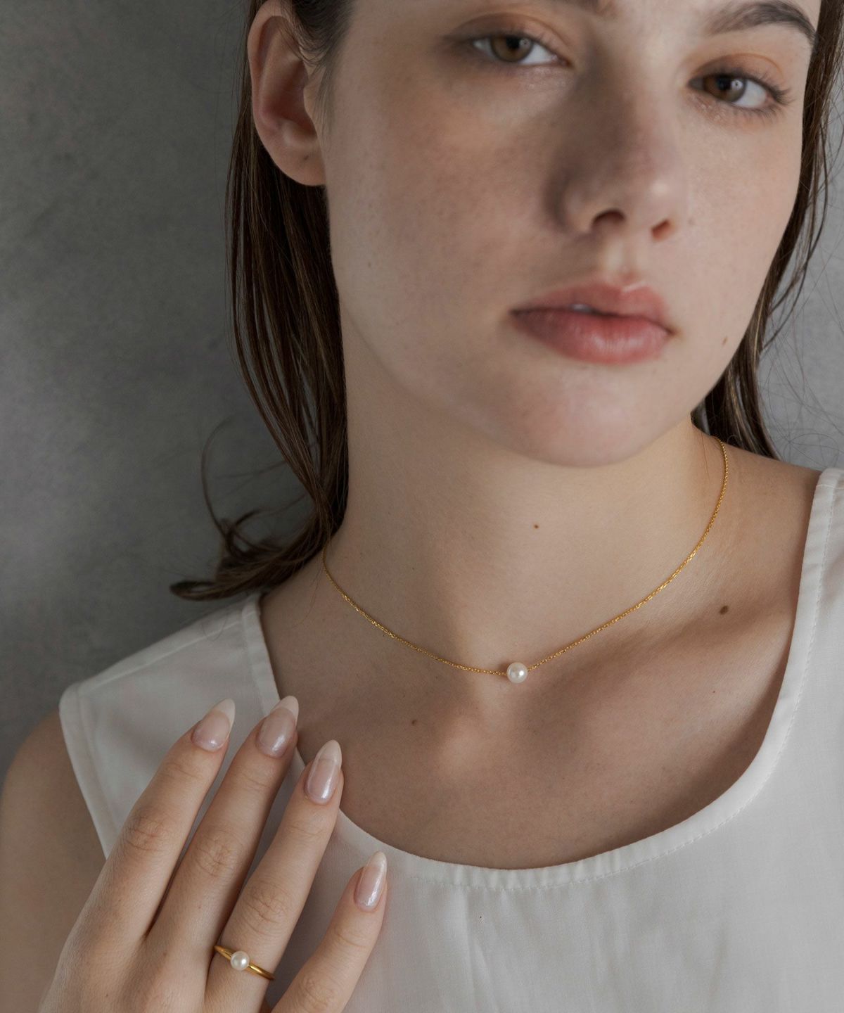 [SV925]アコヤパールスルーネックレス