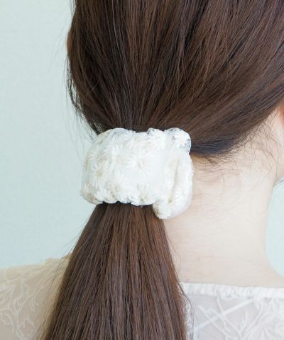 ♡メロみゅん♡ページ リバティ ヘアアクセサリー リボンシュシュ ベロアラインストーン 大人可愛い ヘア