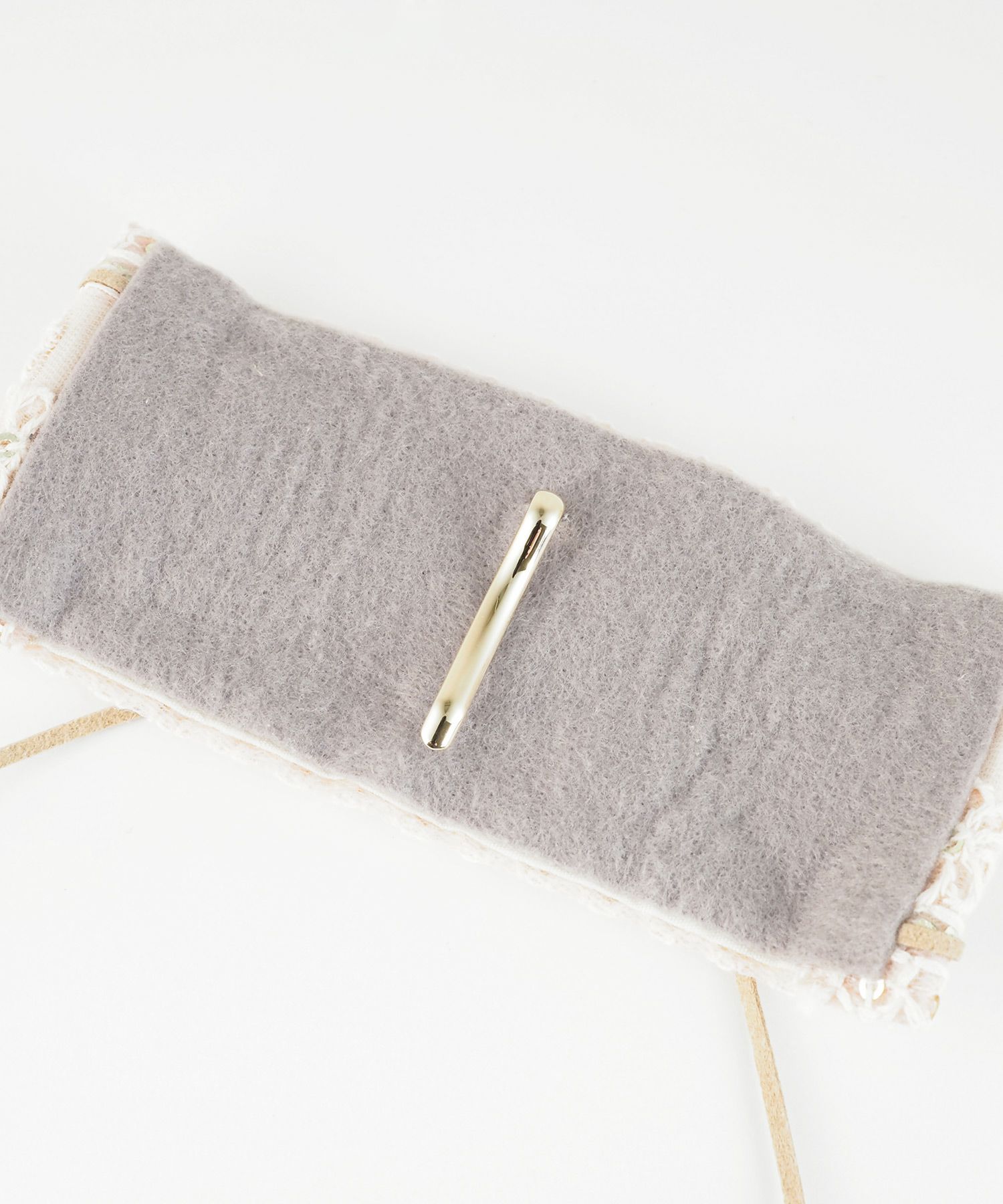 シークイン刺繍フラワーフック付きシュフィー【Zoule】