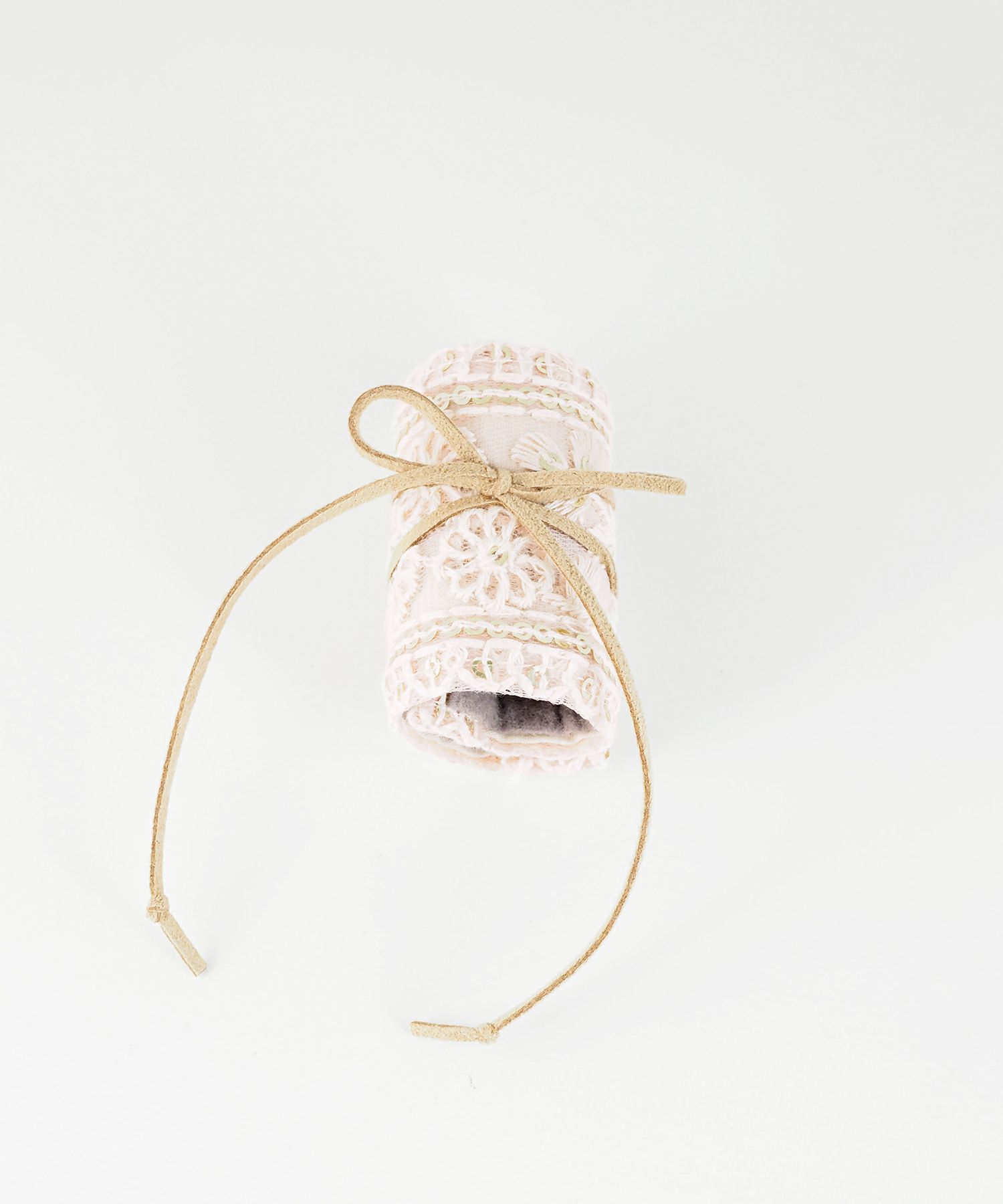 シークイン刺繍フラワーフック付きシュフィー【Zoule】