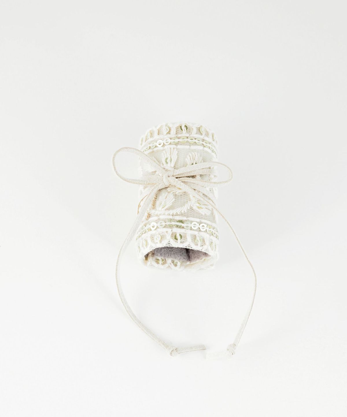 シークイン刺繍フラワーフック付きシュフィー【Zoule】