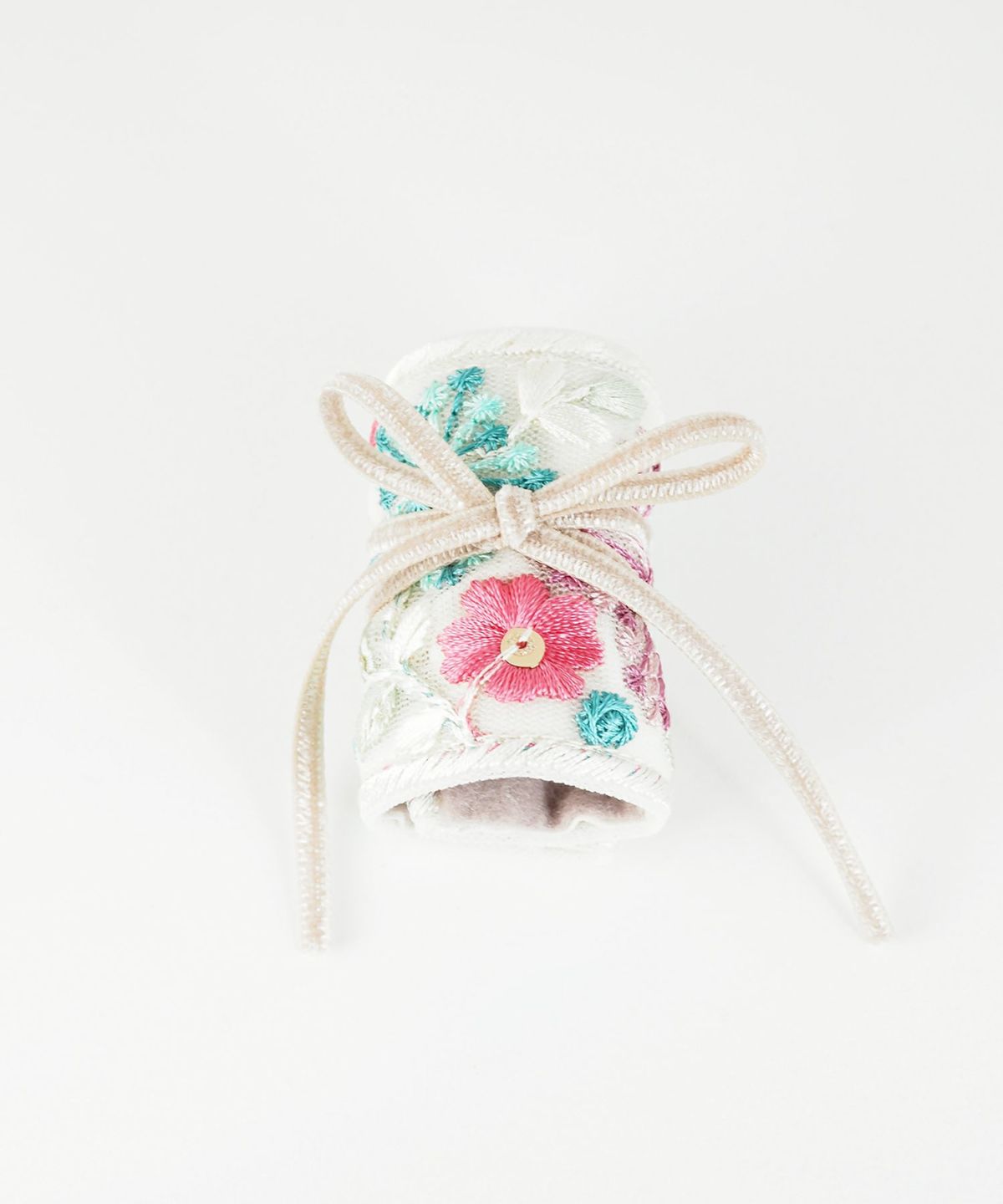レトロ刺繍フラワーフック付きシュフィー【Zoule】