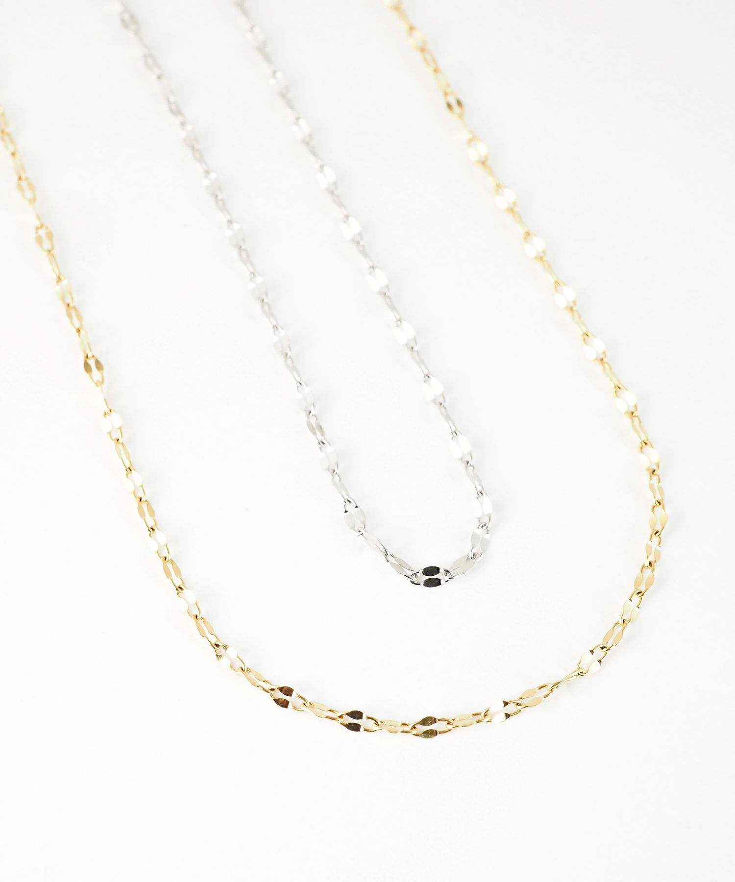 ペタルチェーンステンレスネックレス