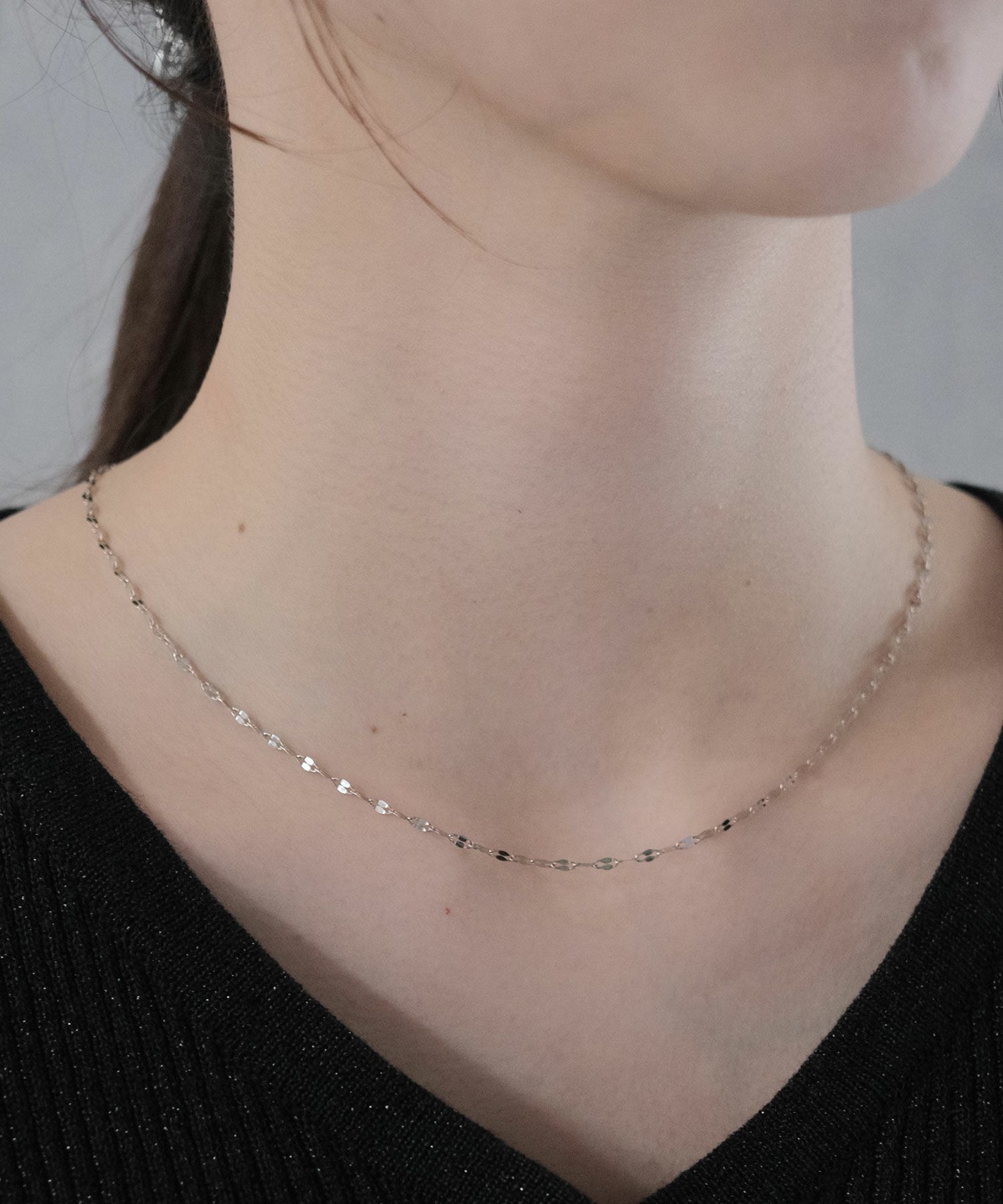 ペタルチェーンステンレスネックレス