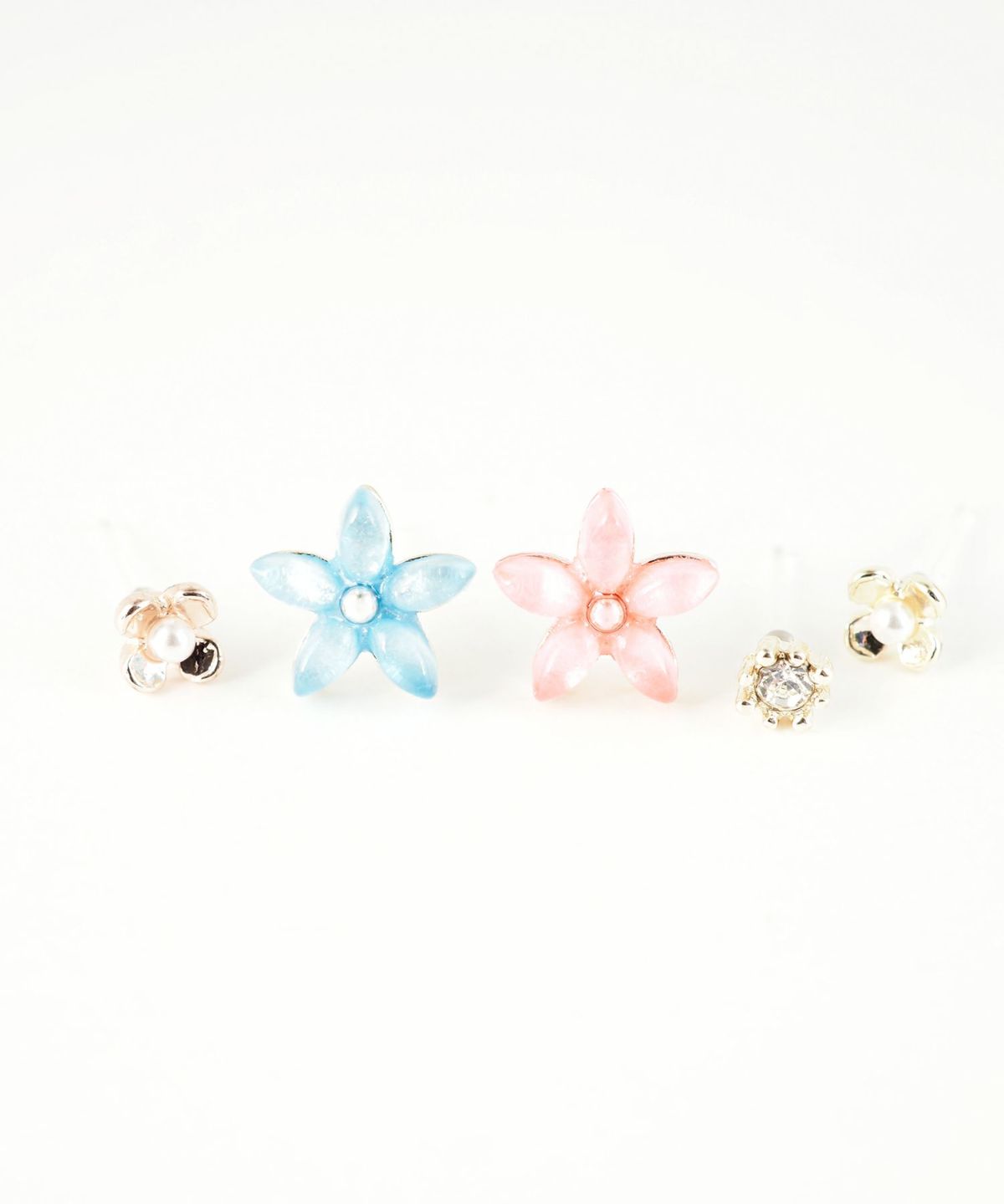 フラワー樹脂ポストセットピアス