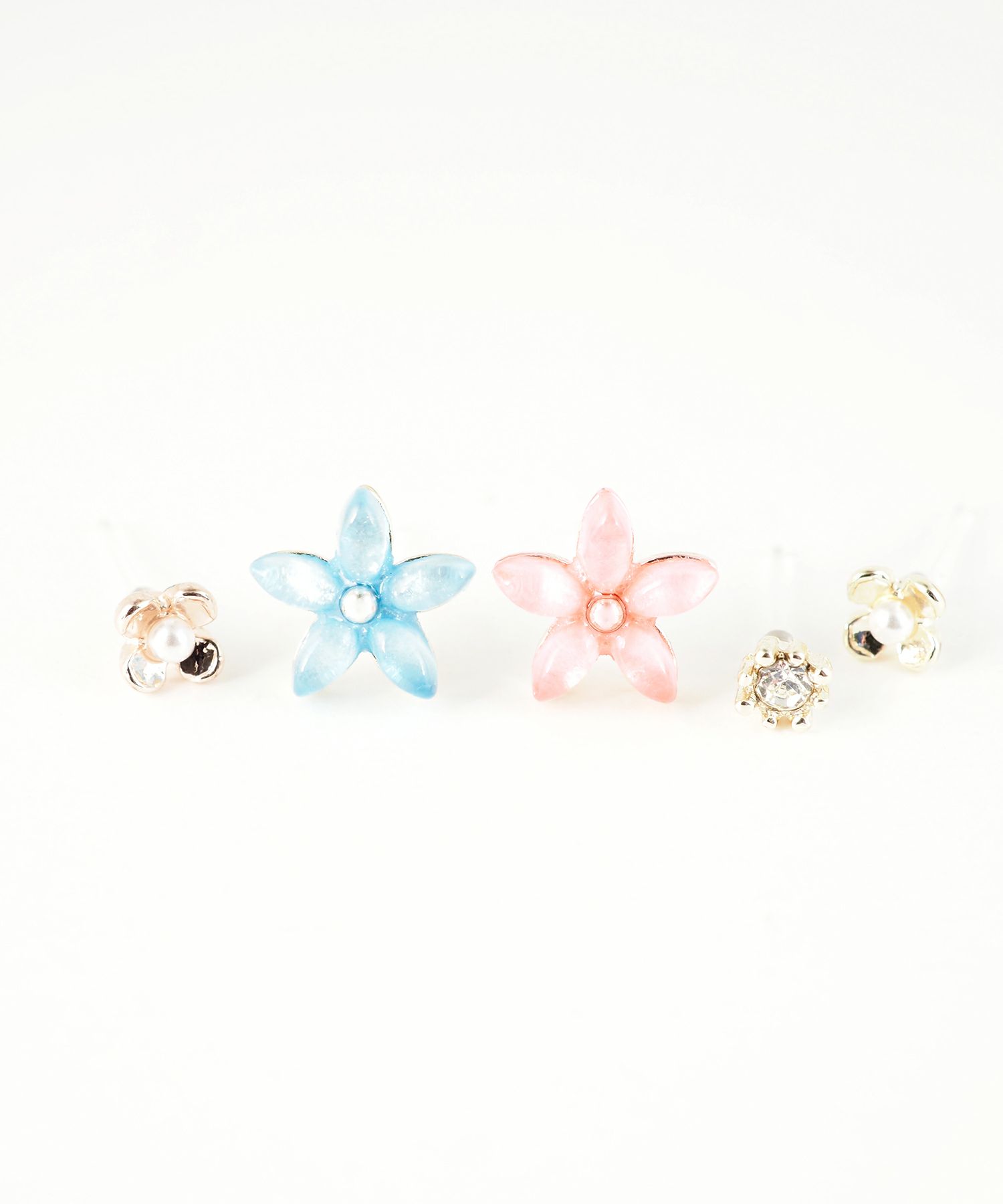 フラワー樹脂ポストセットピアス