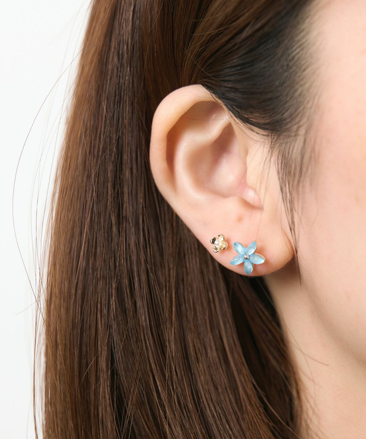 フラワー樹脂ポストセットピアス