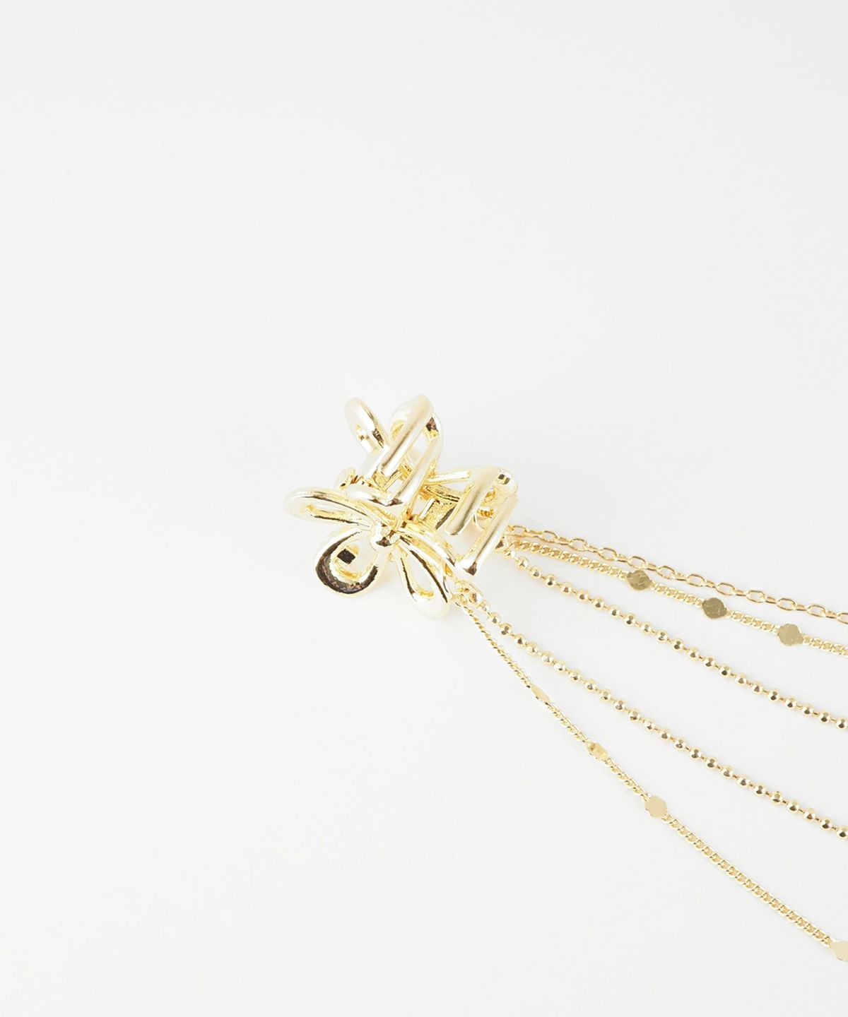 メタルフラワーチェーン付きミニクリップ2Pセット