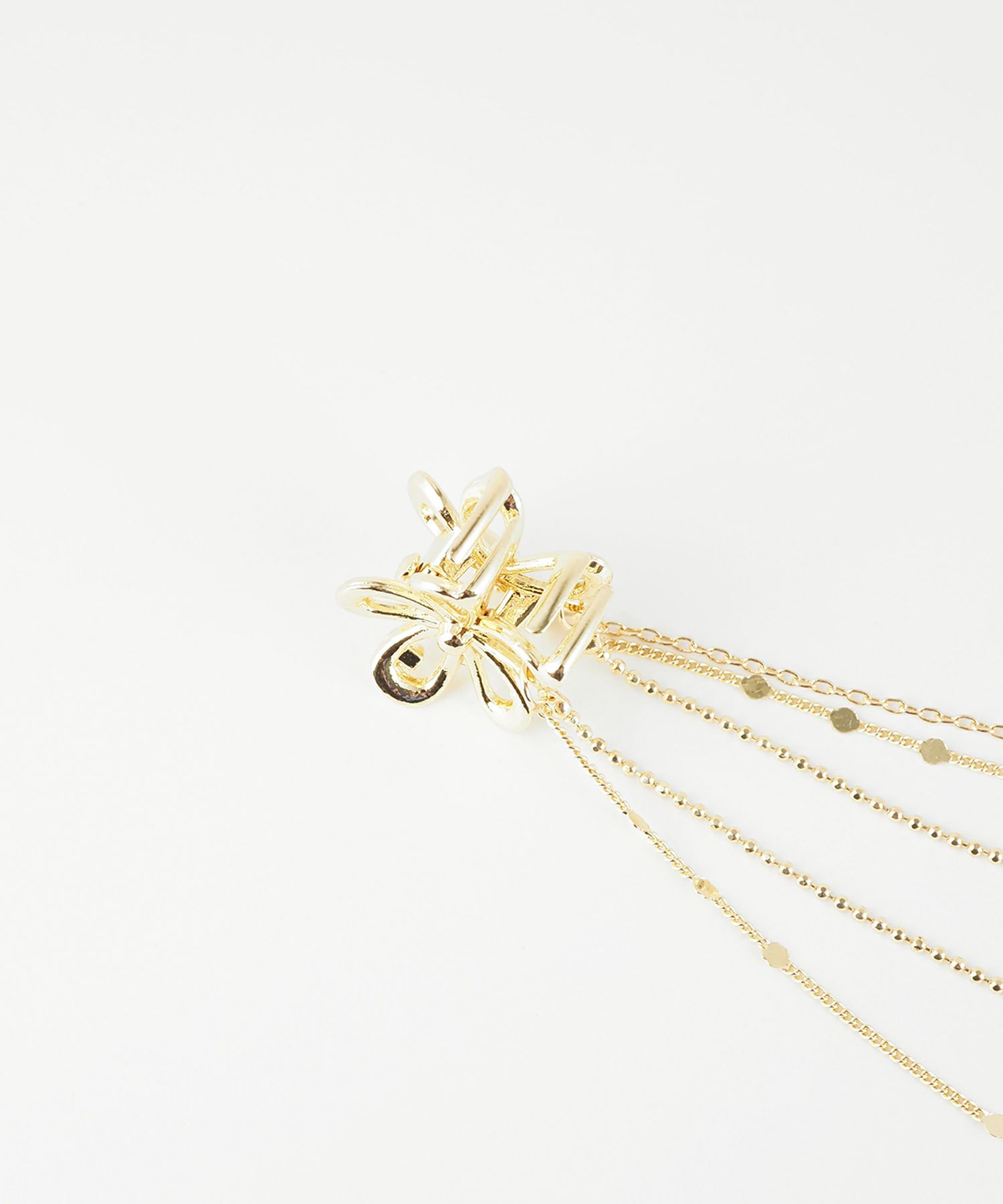 メタルフラワーチェーン付きミニクリップ2Pセット