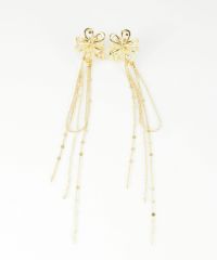 メタルフラワーチェーン付きミニクリップ2Pセット