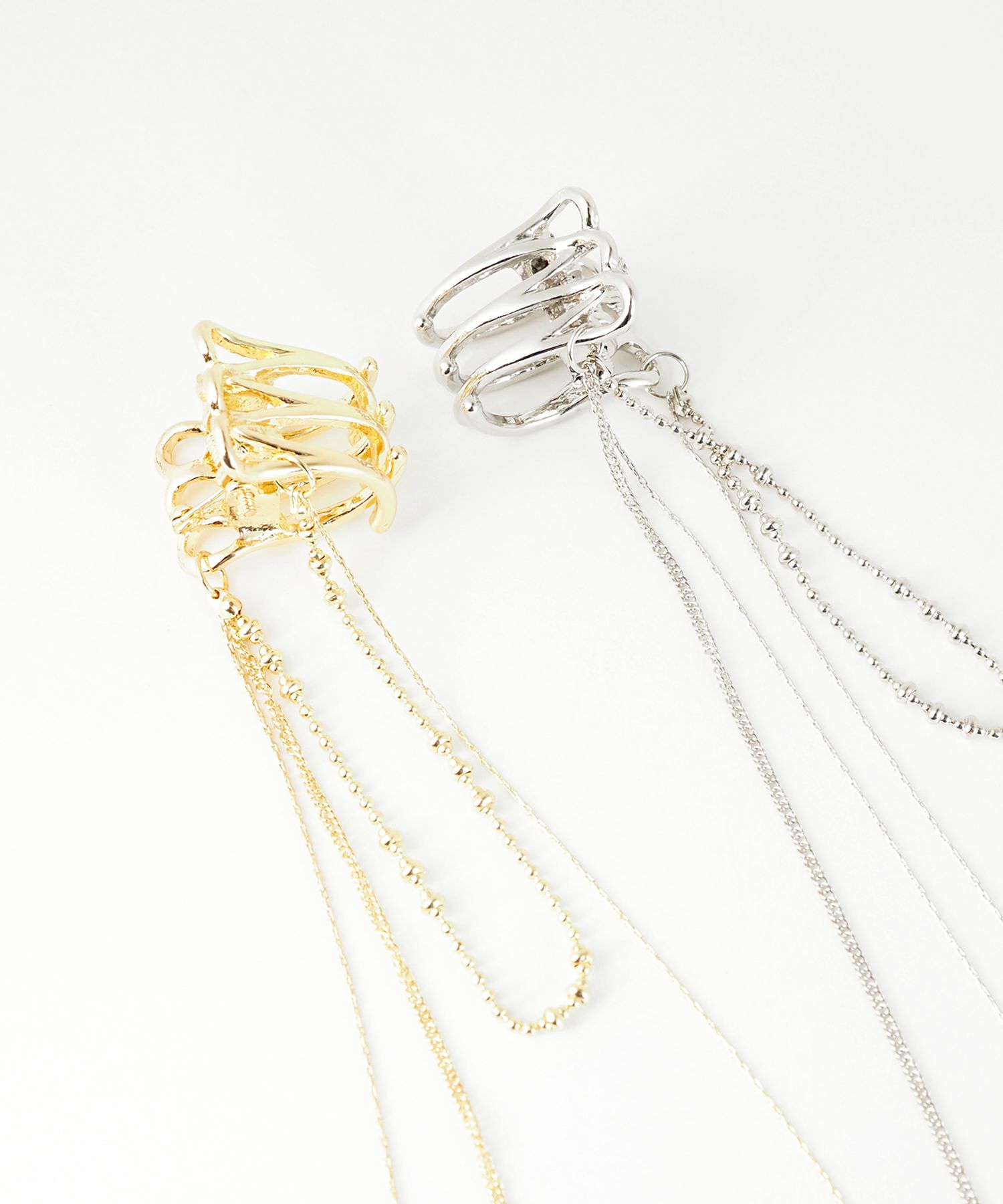 ニュアンスラインチェーン付きミニクリップ2Pセット