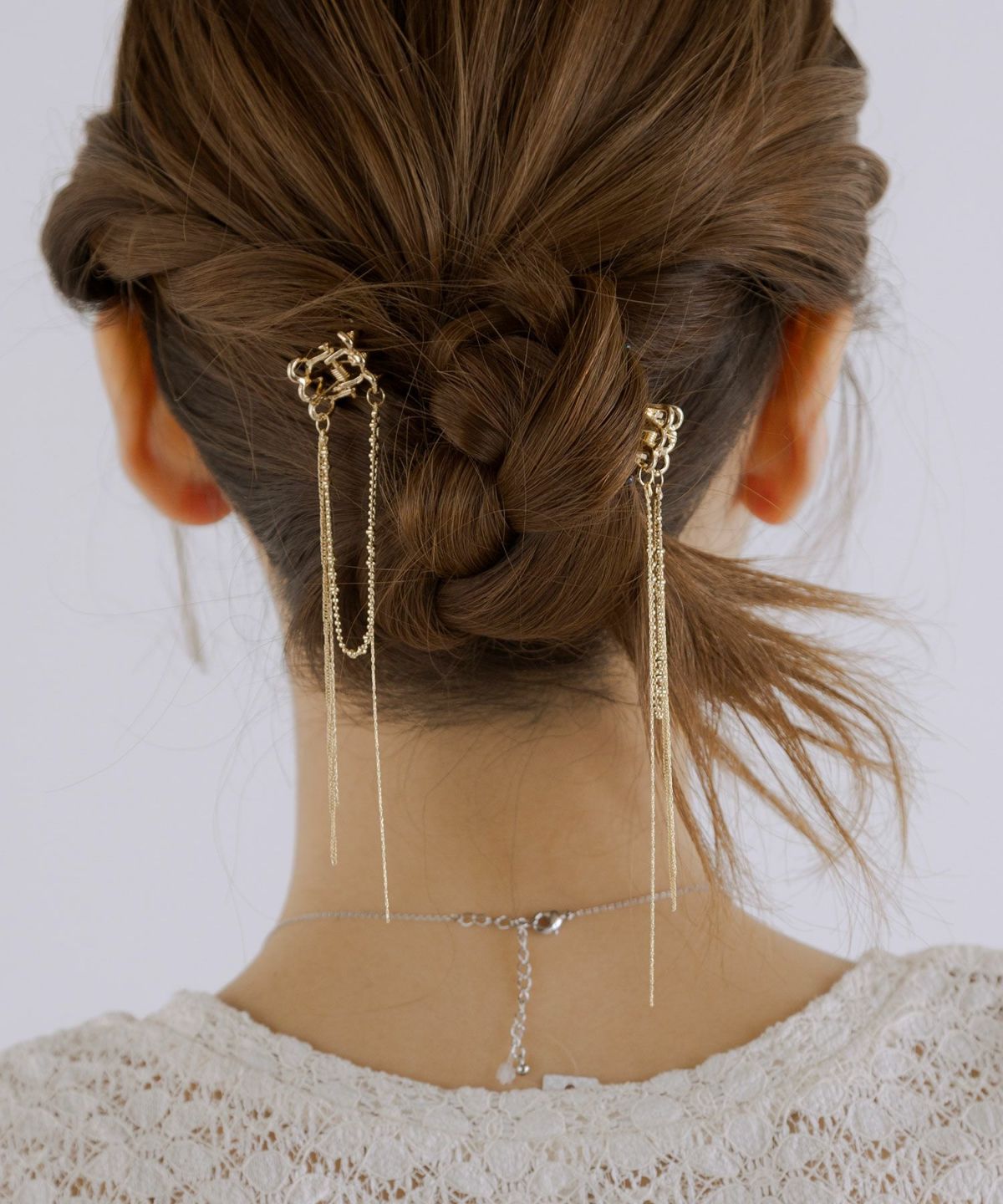 ニュアンスラインチェーン付きミニクリップ2Pセット