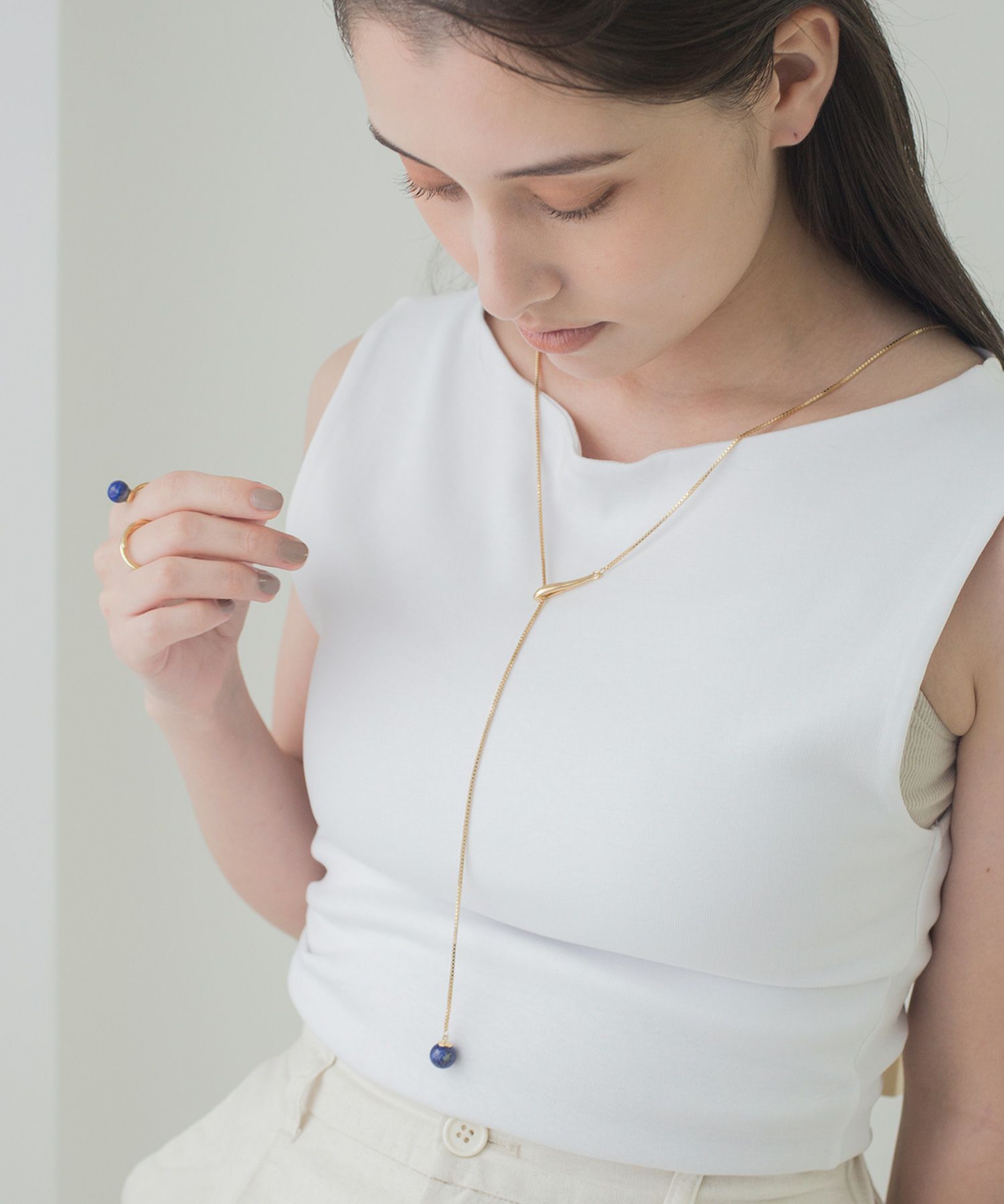 ストーンスパイラルダブルリング【MUK blossom stone】