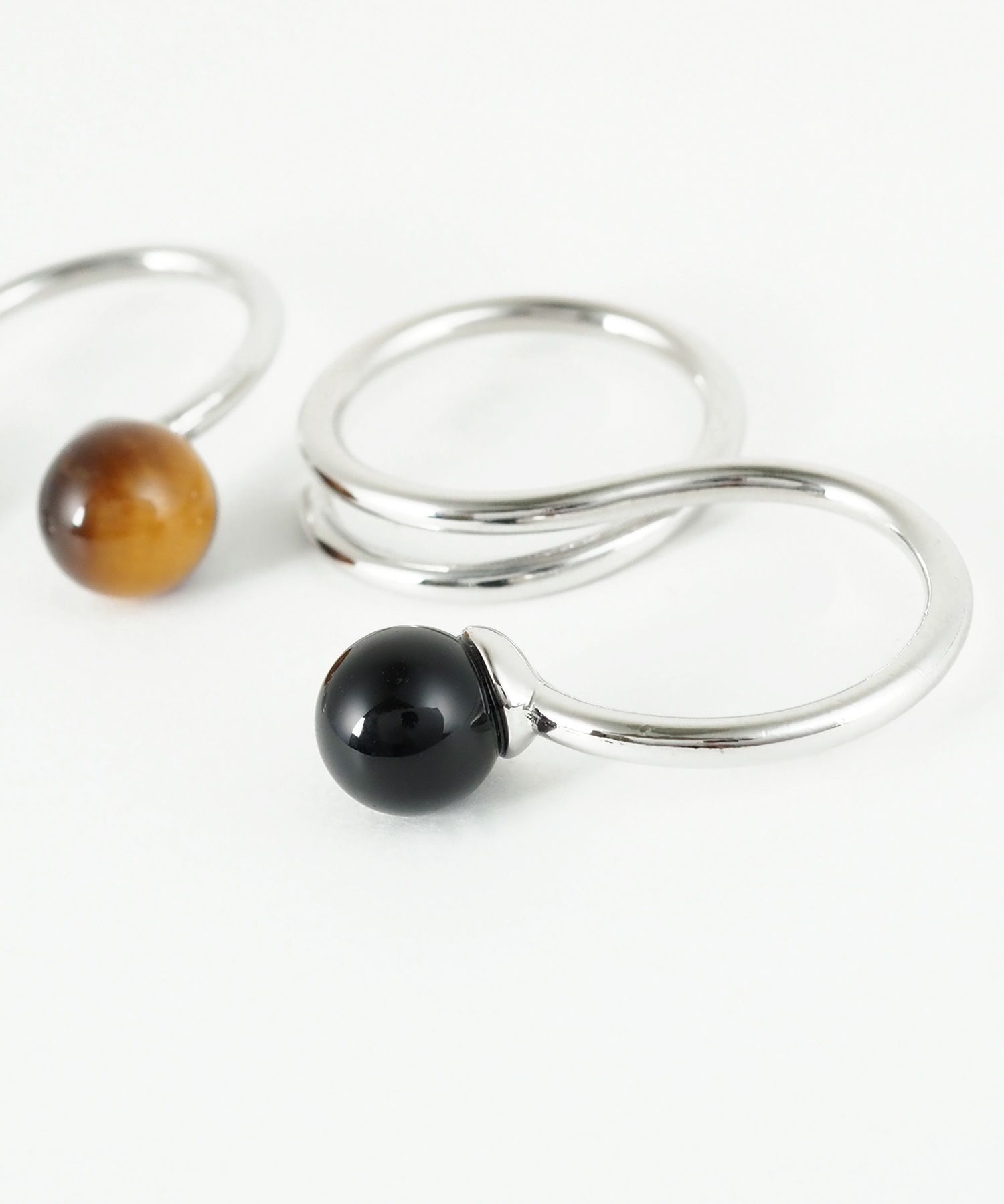 ストーンスパイラルダブルリング【MUK blossom stone】