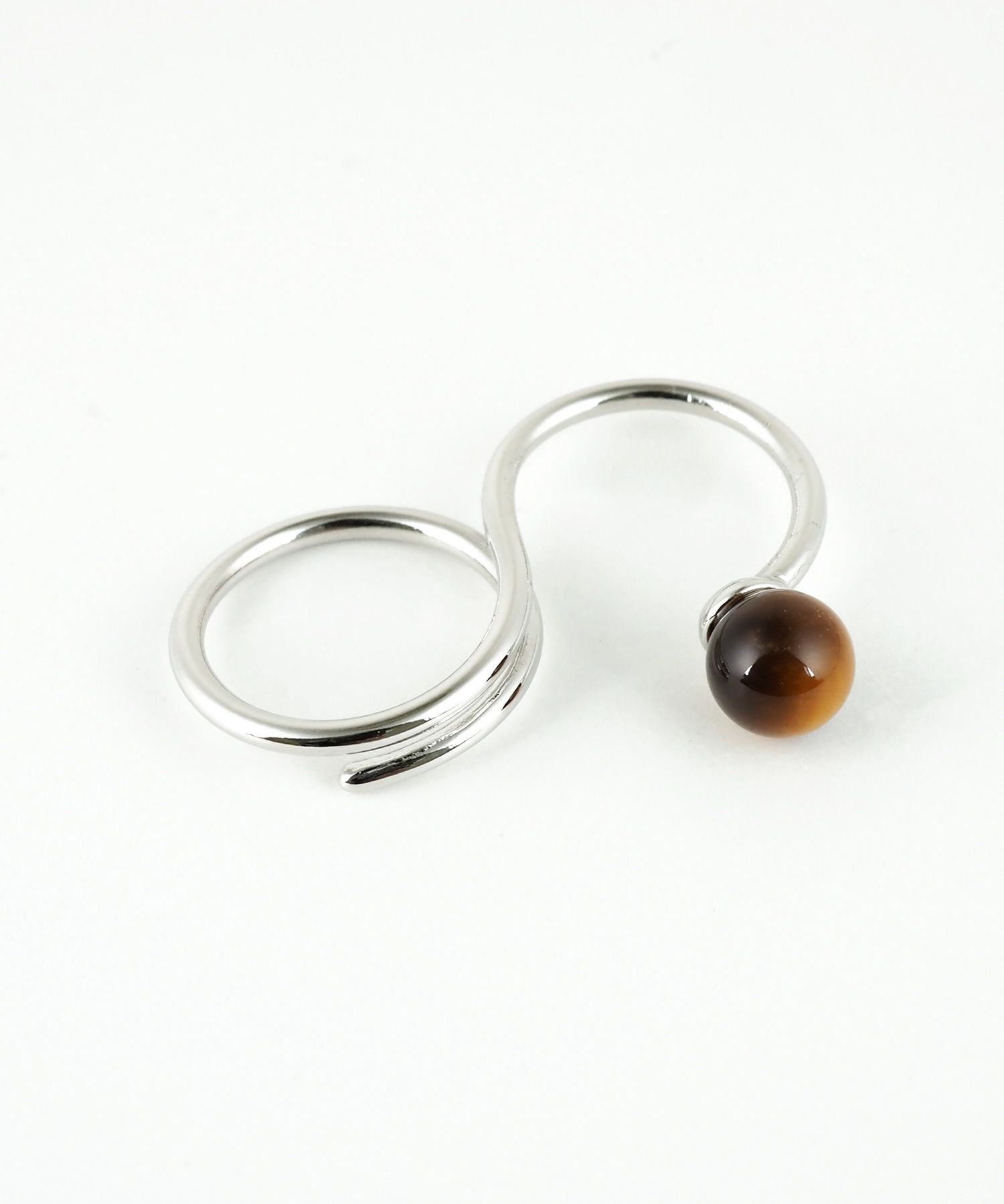 ストーンスパイラルダブルリング【MUK blossom stone】